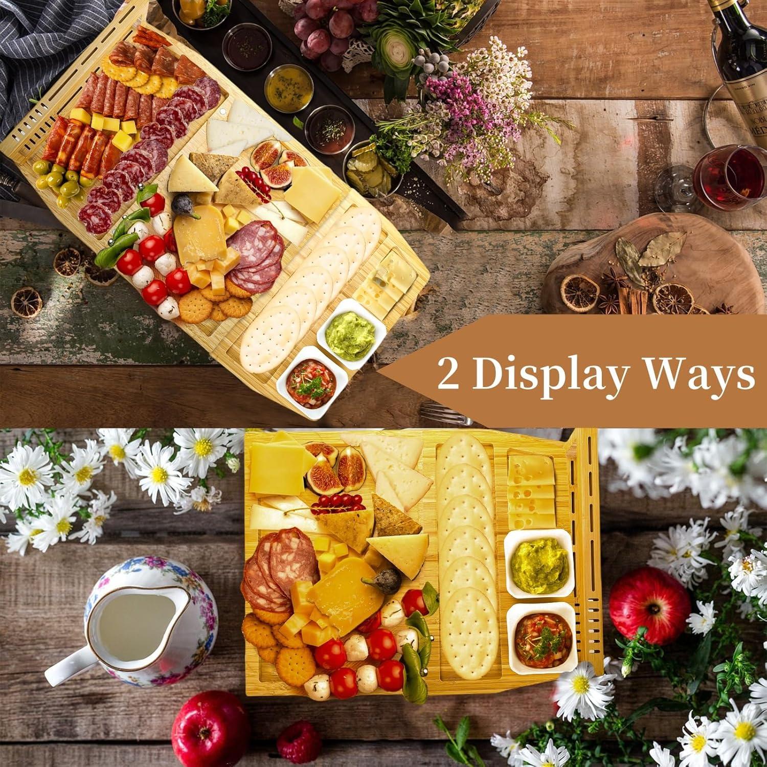 Juego de Tablas de Queso WRINGKIT con Cuchillos y Cuencos