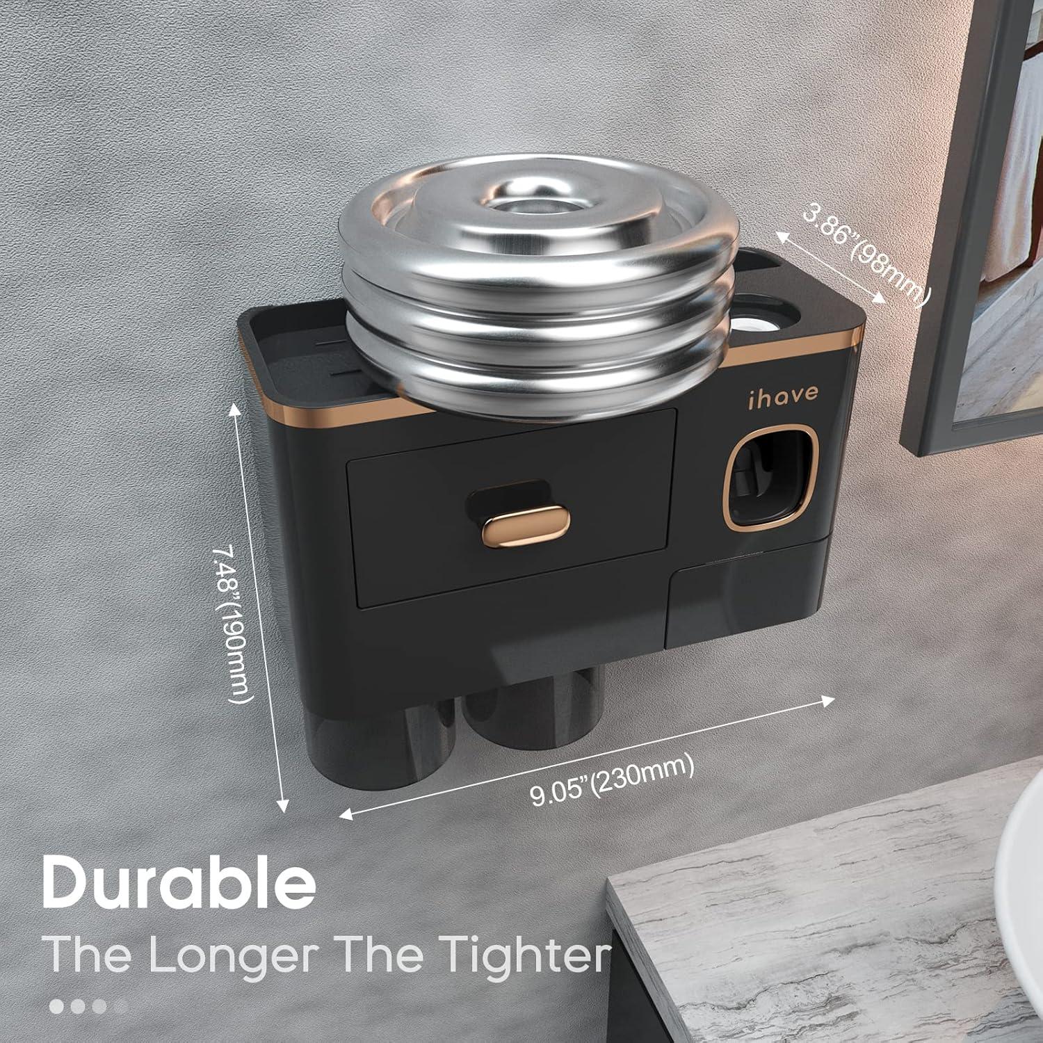 Soporte para Cepillos de Dientes iHave - Montaje en Pared, 2 Tazas