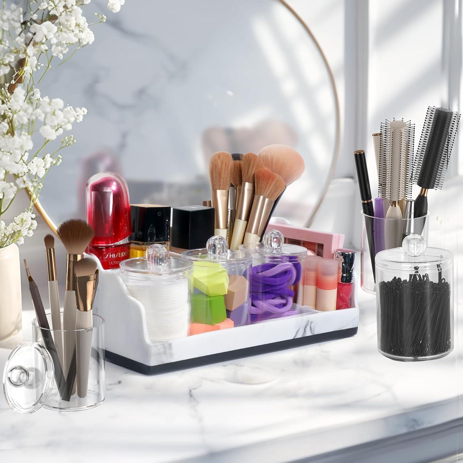 Organizador de Baño TuCao de Mármol con 3 Soportes Blanco