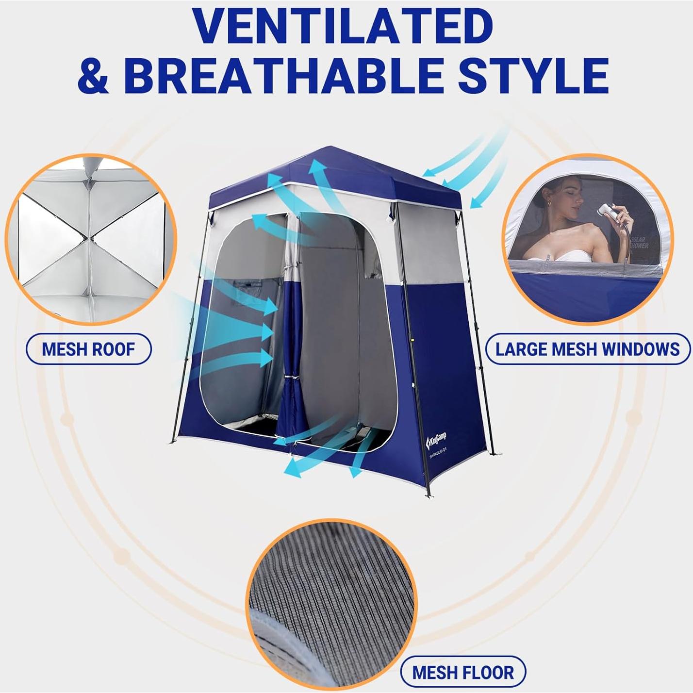 Tienda de Ducha KingCamp 2 Habitaciones Impermeable