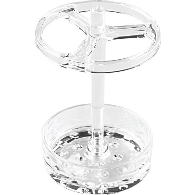 Soporte para Cepillos de Dientes iDesign Eva Transparente 3 Ranuras