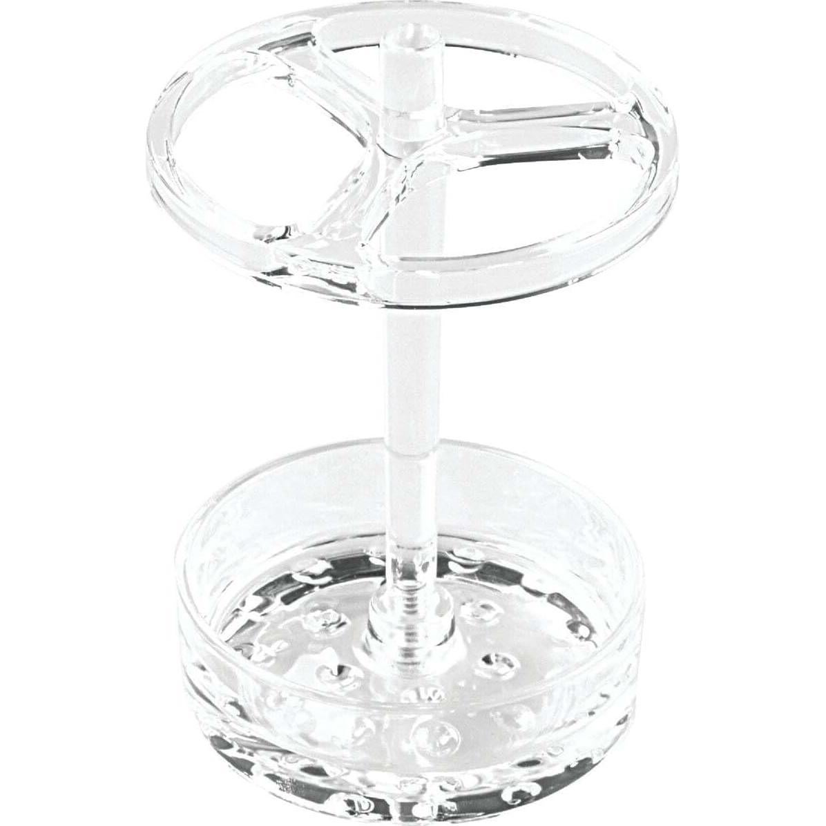 Soporte para Cepillos de Dientes iDesign Eva Transparente 3 Ranuras