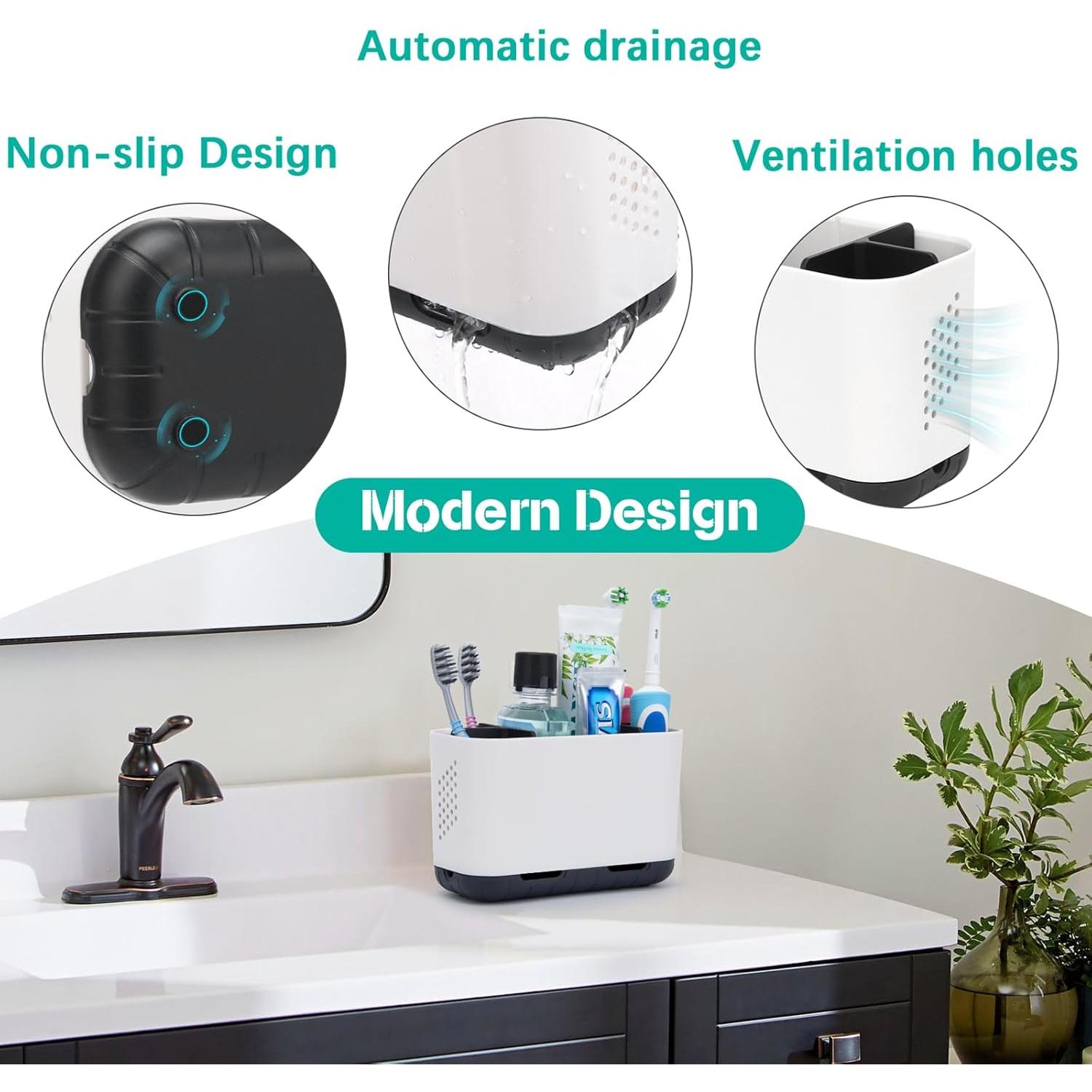 Soporte para Cepillos de Dientes LAFARA Blanco Desmontable