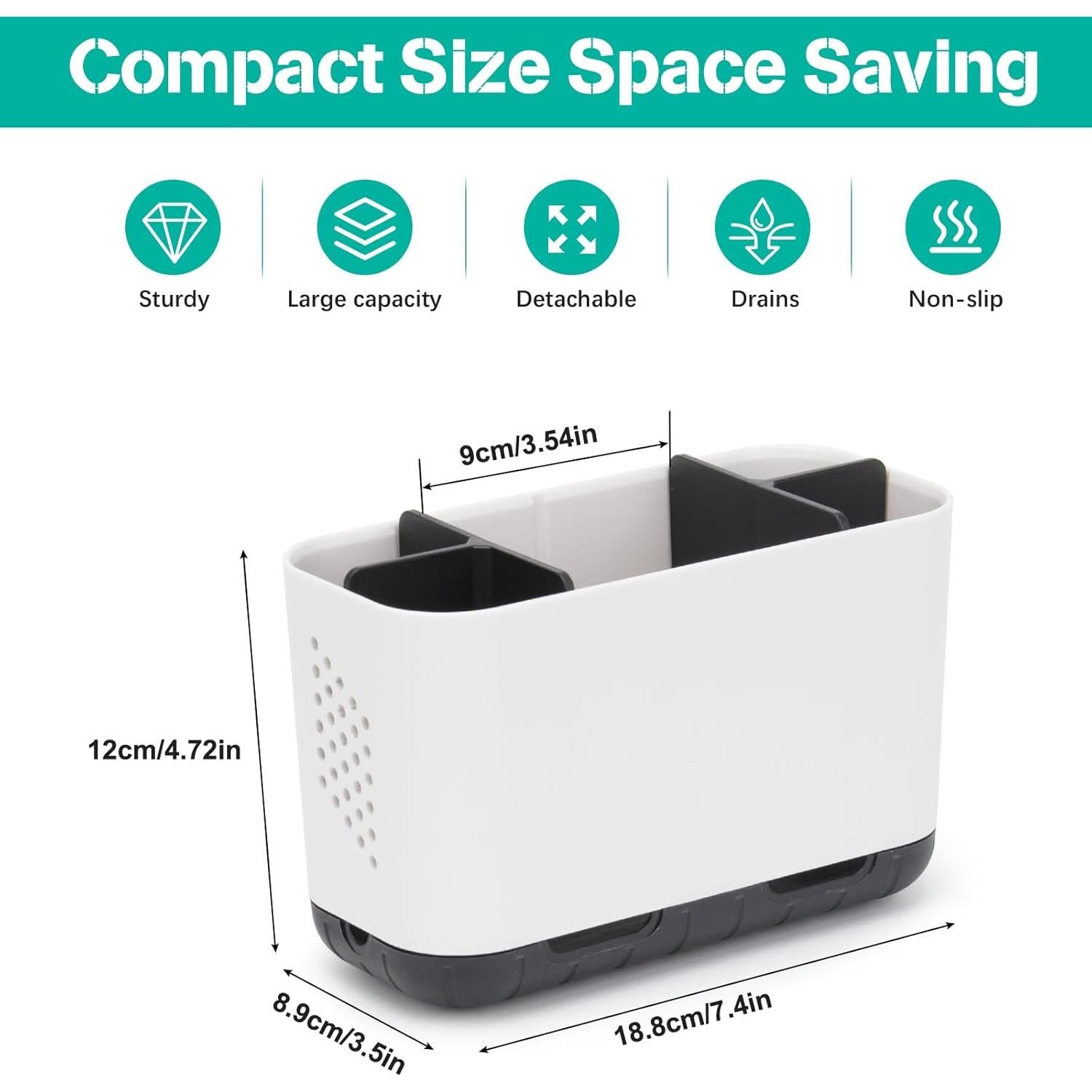 Soporte para Cepillos de Dientes LAFARA Blanco Desmontable