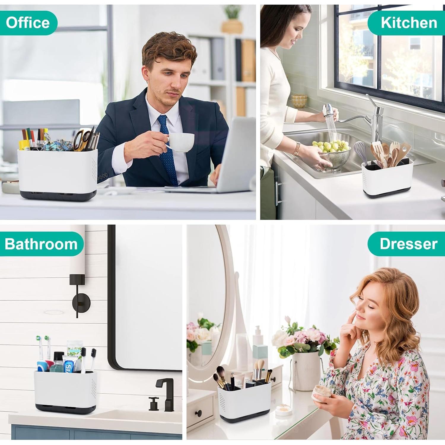 Soporte para Cepillos de Dientes LAFARA Blanco Desmontable