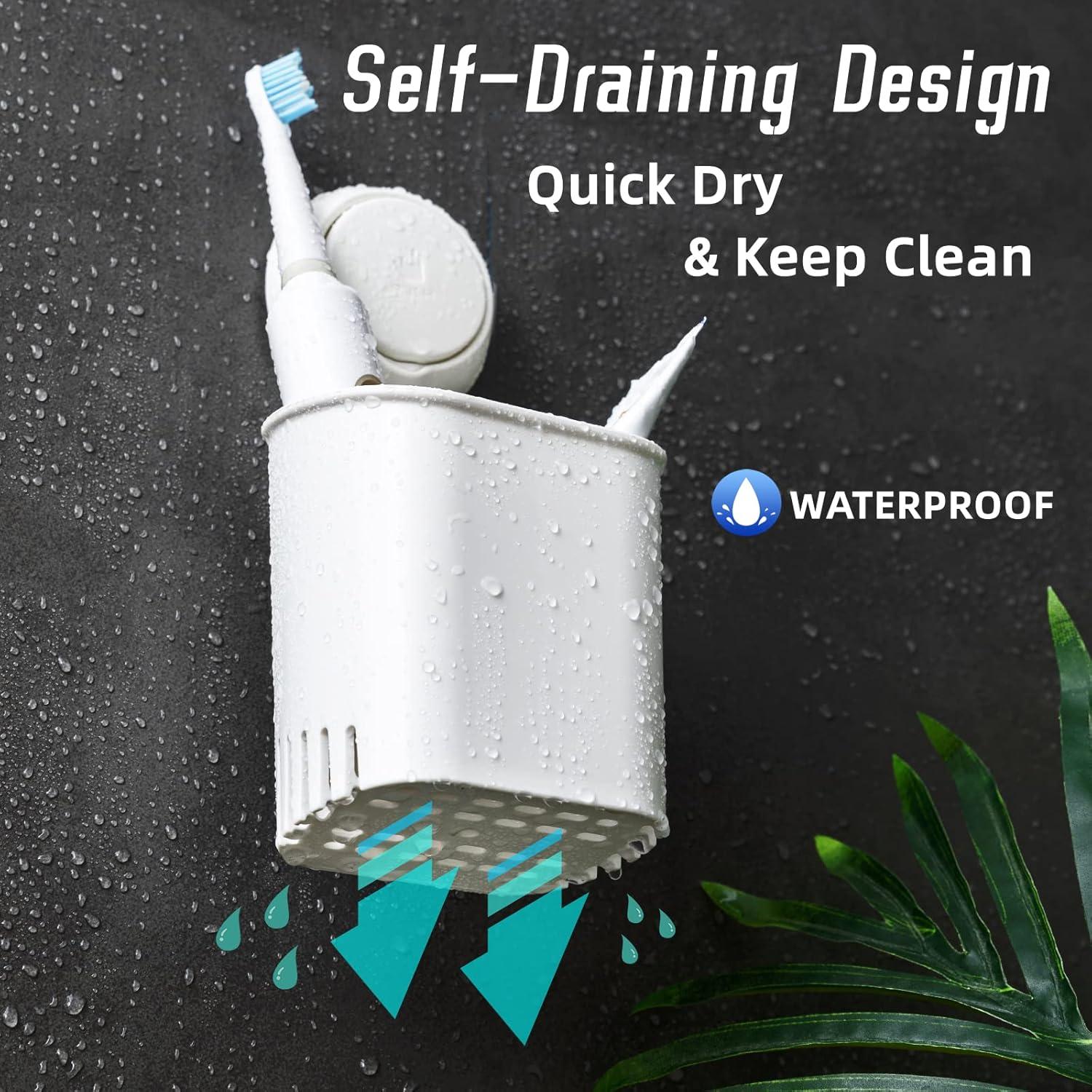 Soporte de Cepillo de Dientes LEVERLOC 2 Paquetes Montaje Succión