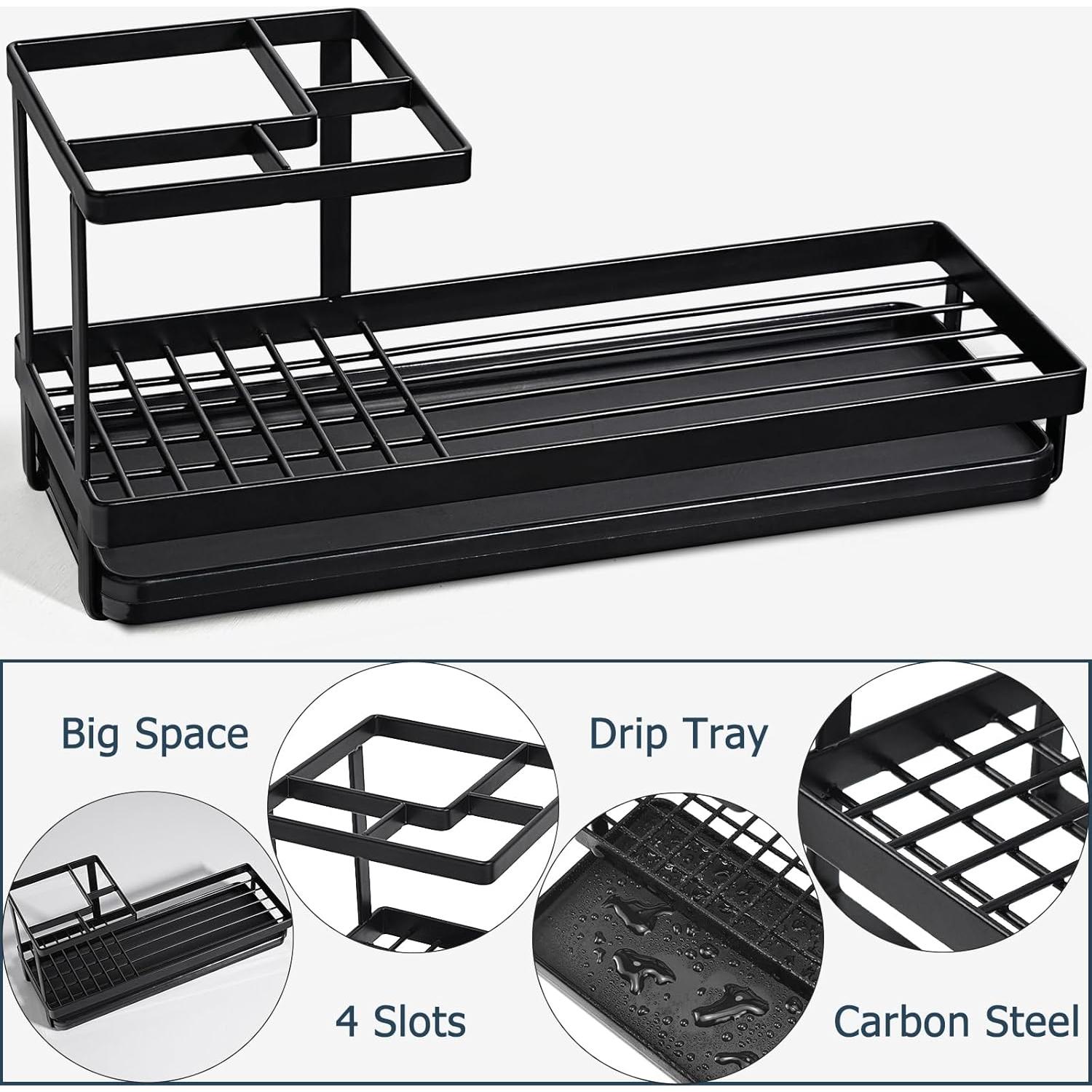 Soporte para Cepillos de Dientes MYITYARD Negro 4 Compartimentos