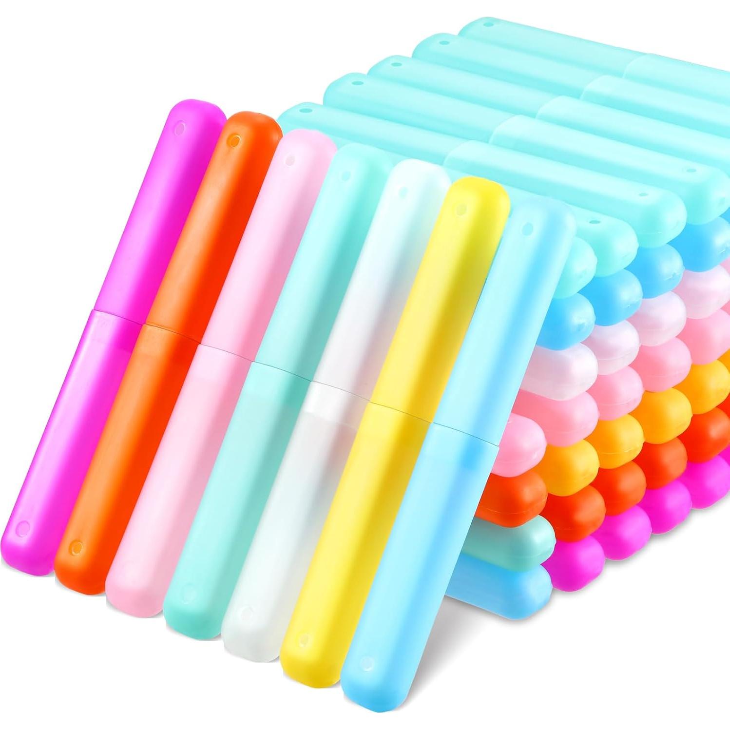 60 Soportes de Cepillo de Dientes Plástico Cunhill Colorido
