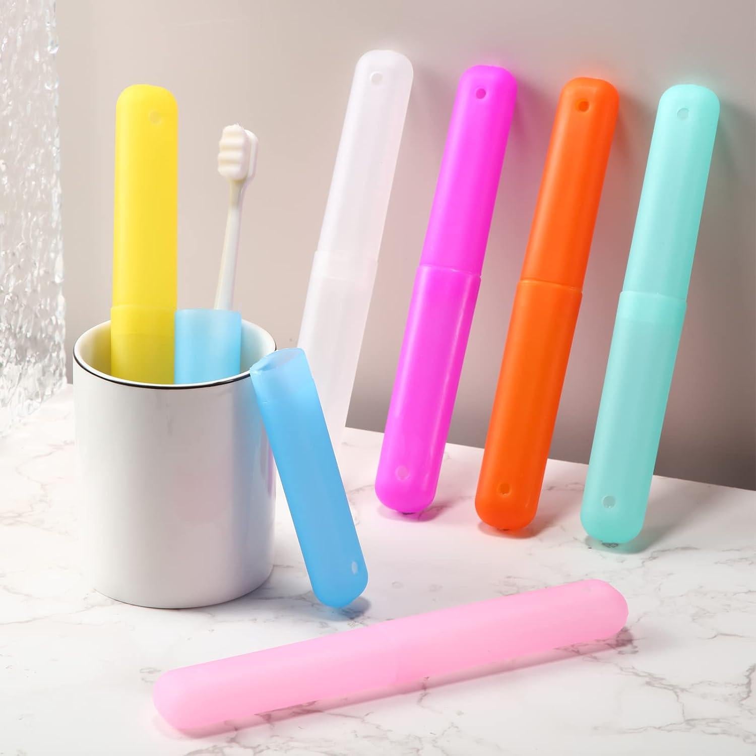 60 Soportes de Cepillo de Dientes Plástico Cunhill Colorido