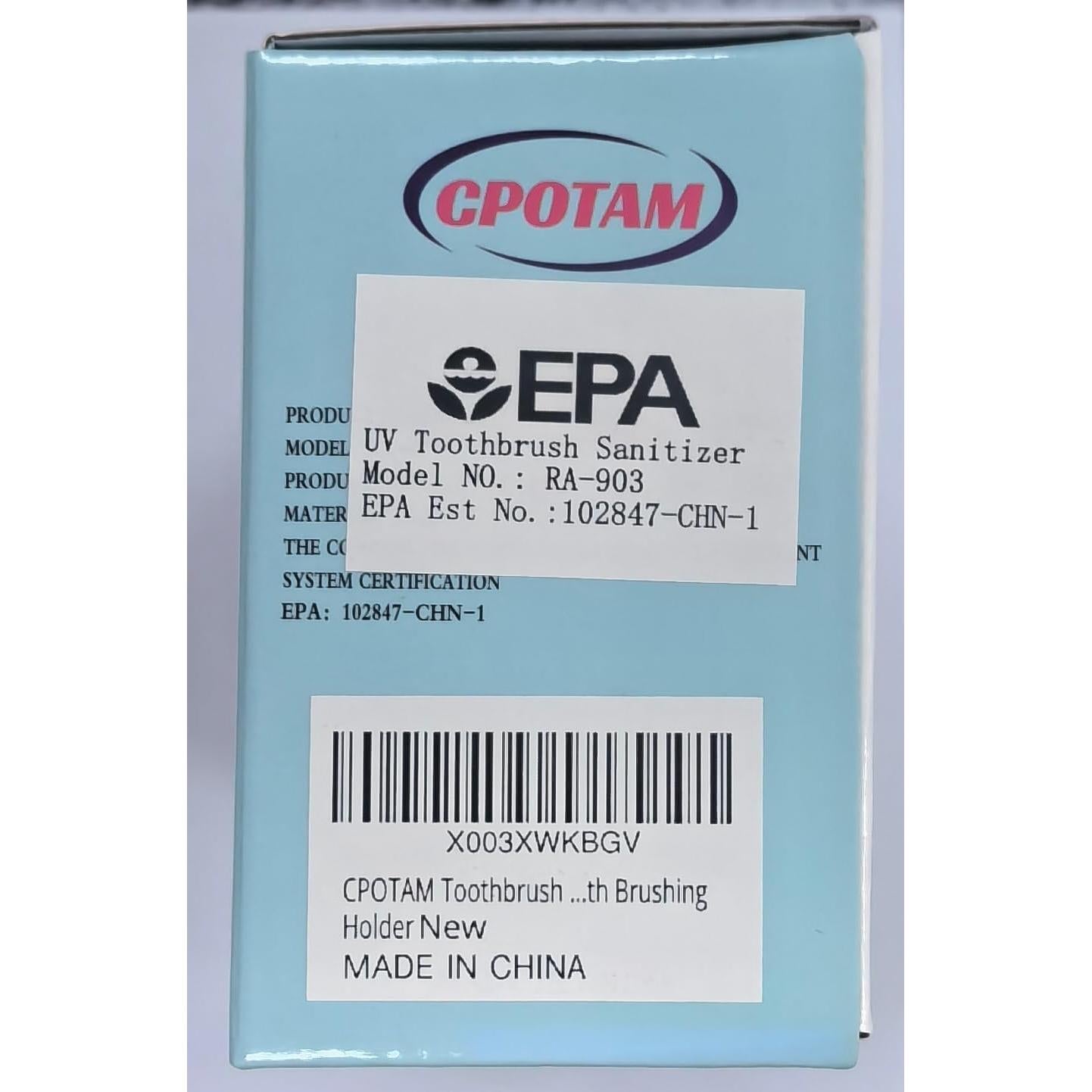 Soporte de Cepillos de Dientes CPOTAM Montado en Pared Negro