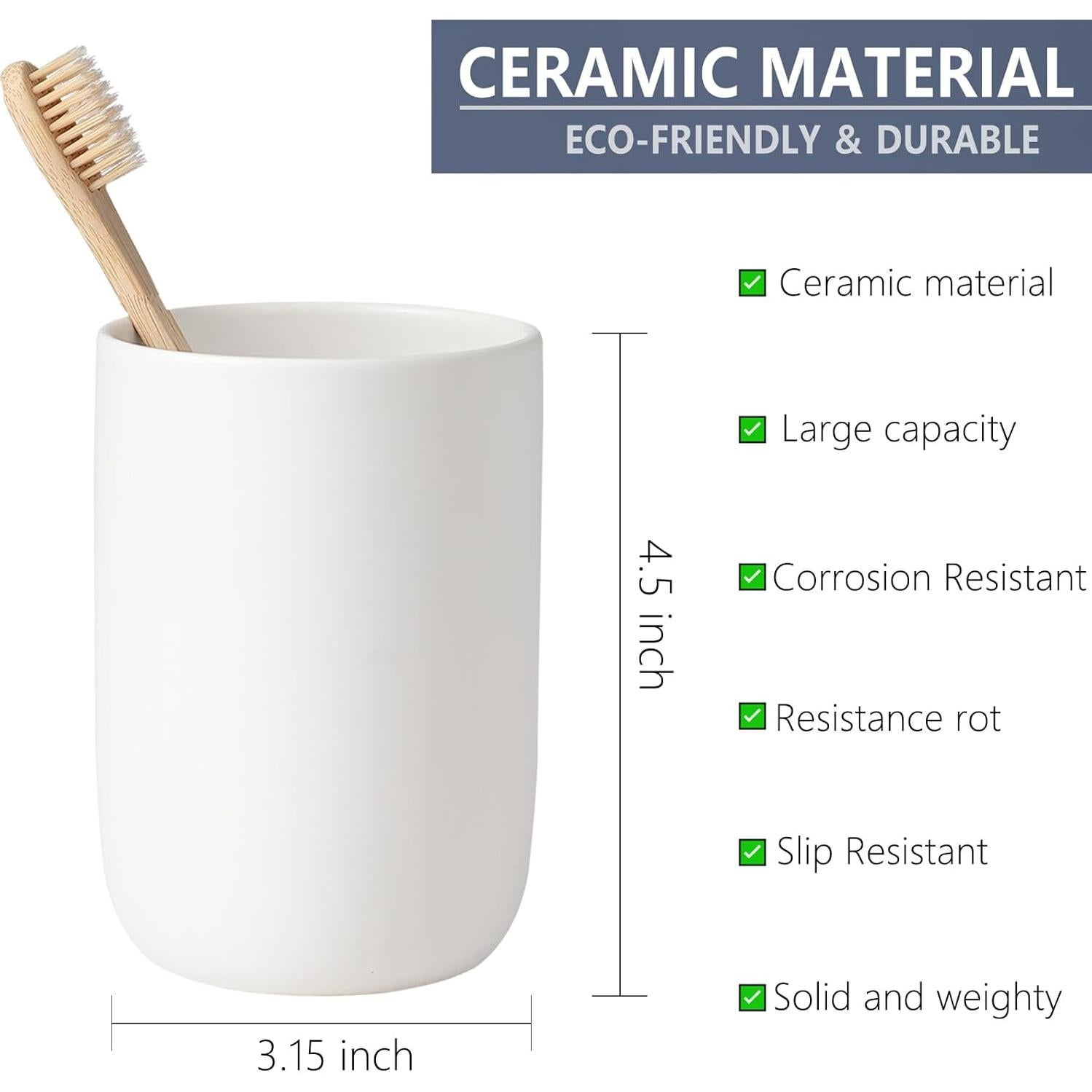 Soportes para Cepillos de Dientes BSDISP - Juego 2 Cerámica