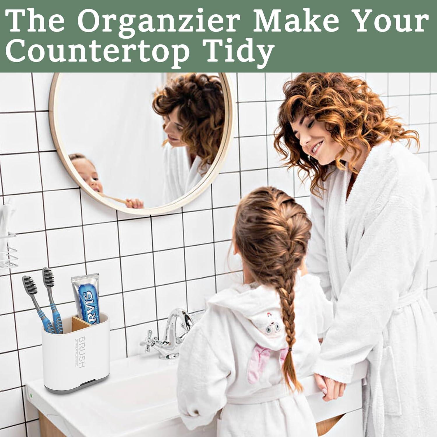 Soporte para Cepillos de Dientes Chintu Blanco 2 Compartimentos