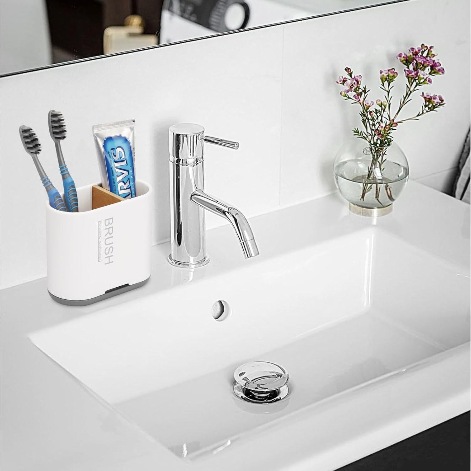 Soporte para Cepillos de Dientes Chintu Blanco 2 Compartimentos