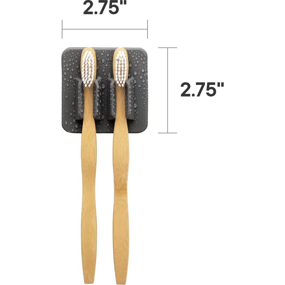 Soporte para Cepillos de Dientes Tooletries George - Silicona Carbón