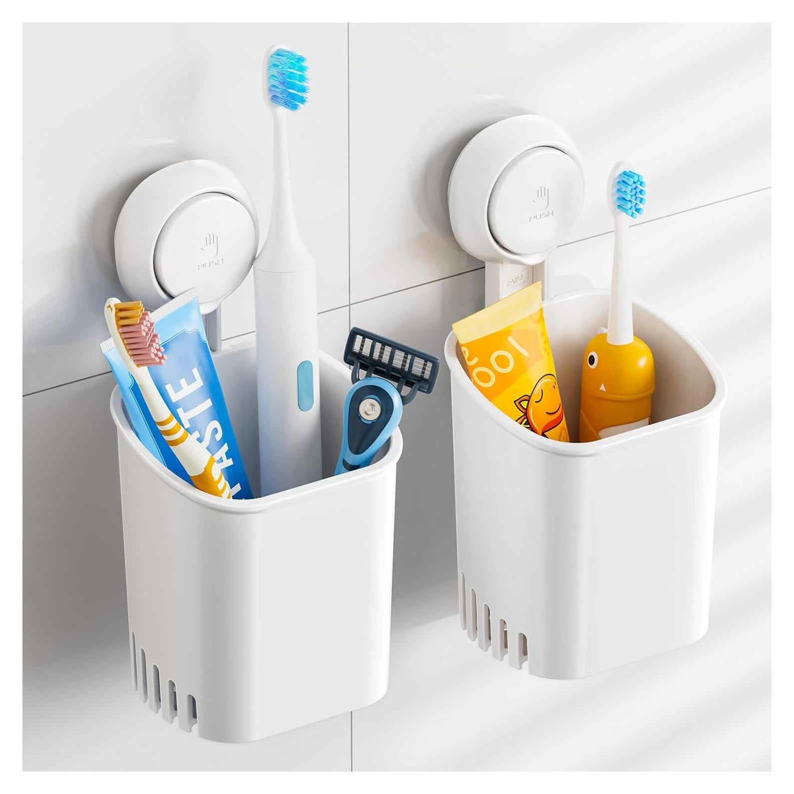 Soporte de cepillo de dientes TAILI 2 paquetes blanco