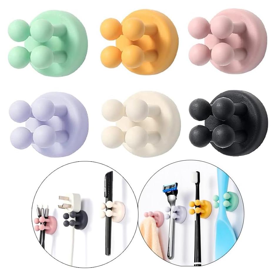 Soportes de Cepillos de Dientes Defrko - 6 Ganchos Adhesivos