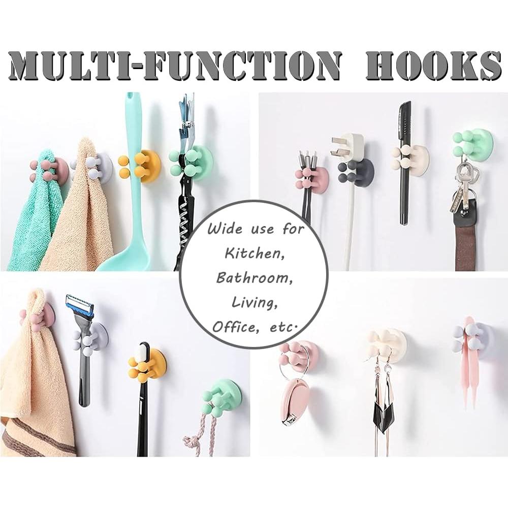 Soportes de Cepillos de Dientes Defrko - 6 Ganchos Adhesivos