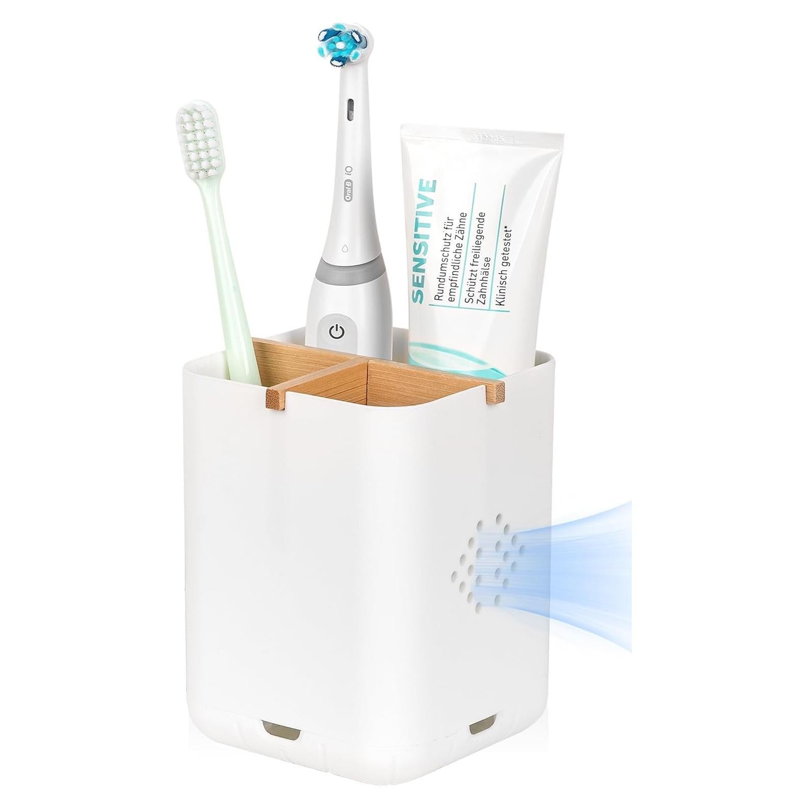 Soporte para Cepillos de Dientes Rejomiik Blanco 3 Compartimentos