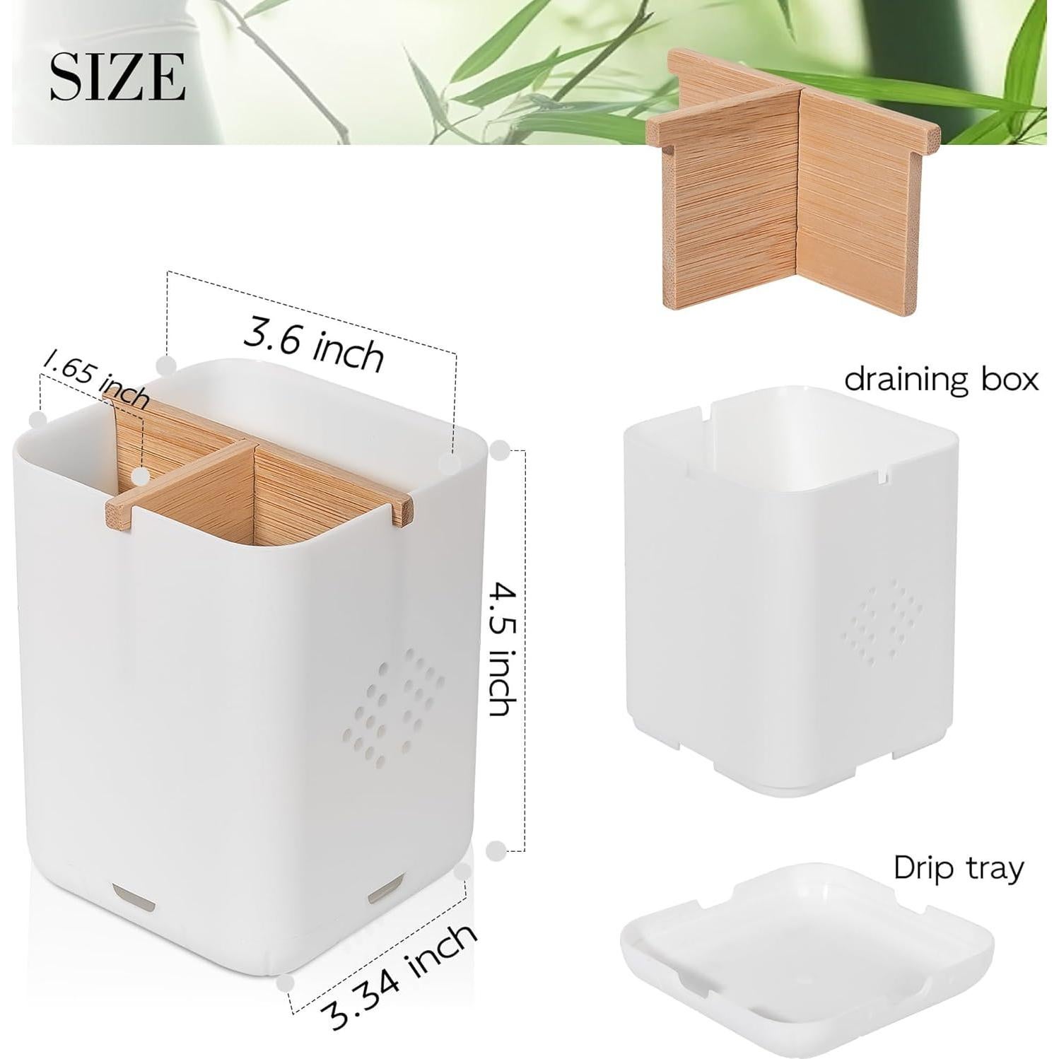 Soporte para Cepillos de Dientes Rejomiik Blanco 3 Compartimentos