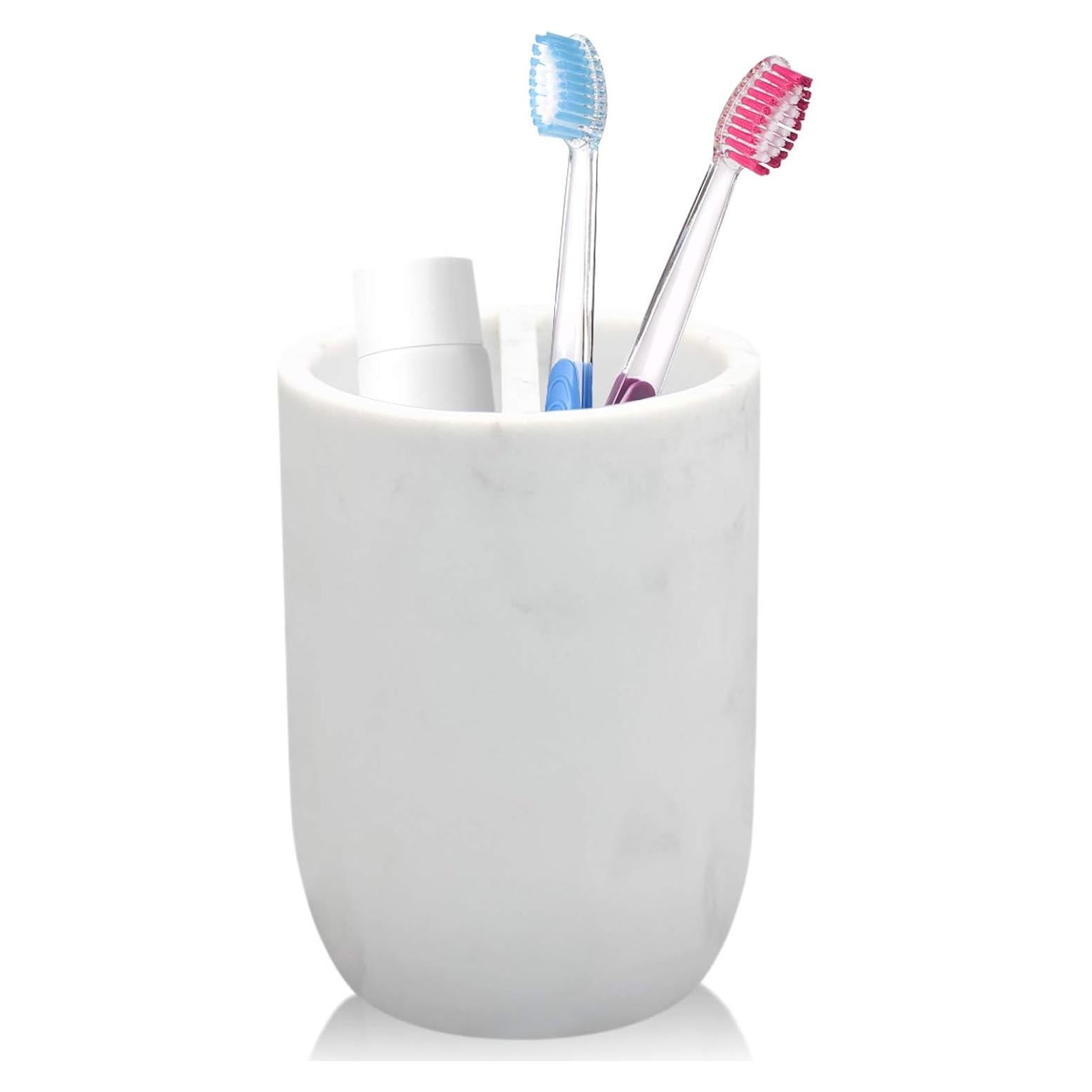 Soporte Organizador de Cepillos de Dientes Cerpourt Blanco Mármol