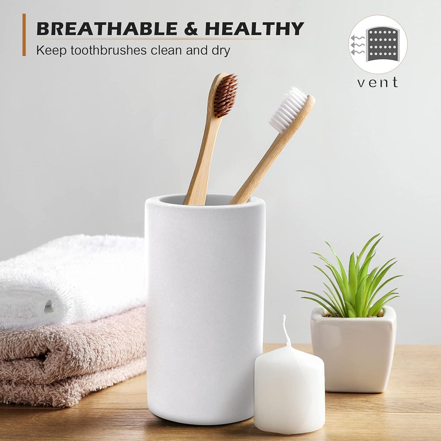 Soporte para Cepillos de Dientes BOJDOPIE Diatomea Gris Claro