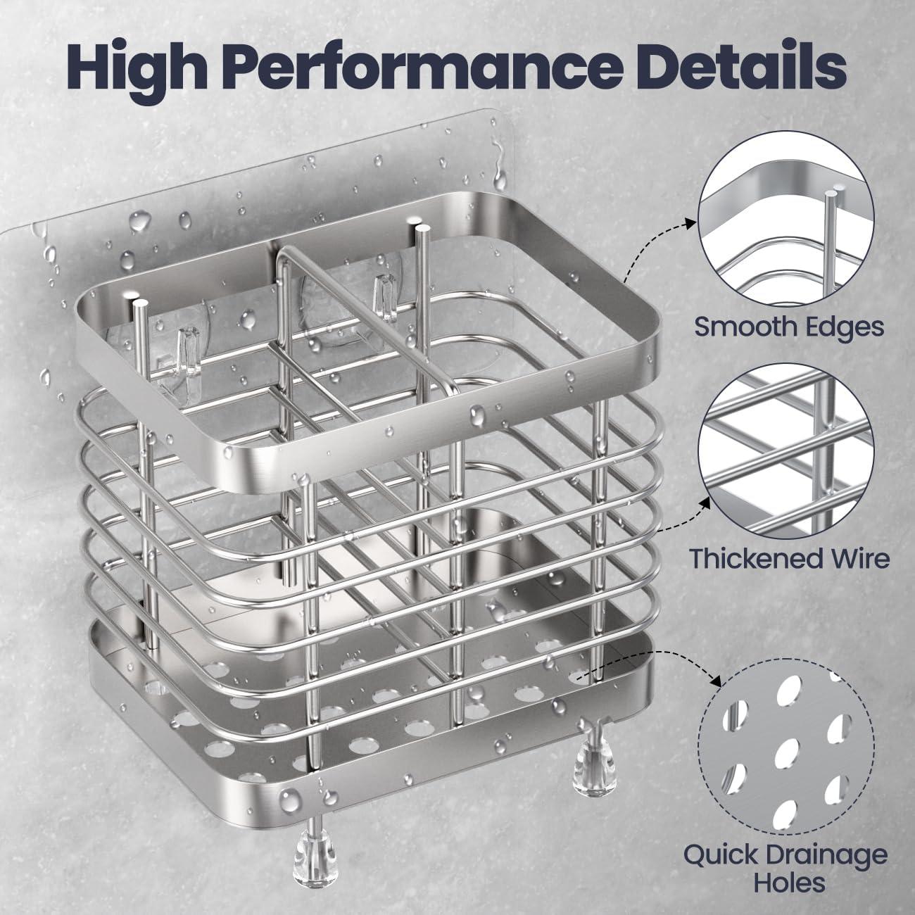 Soporte de Cepillos de Dientes Luxspire Acero Inoxidable 2 Ranuras