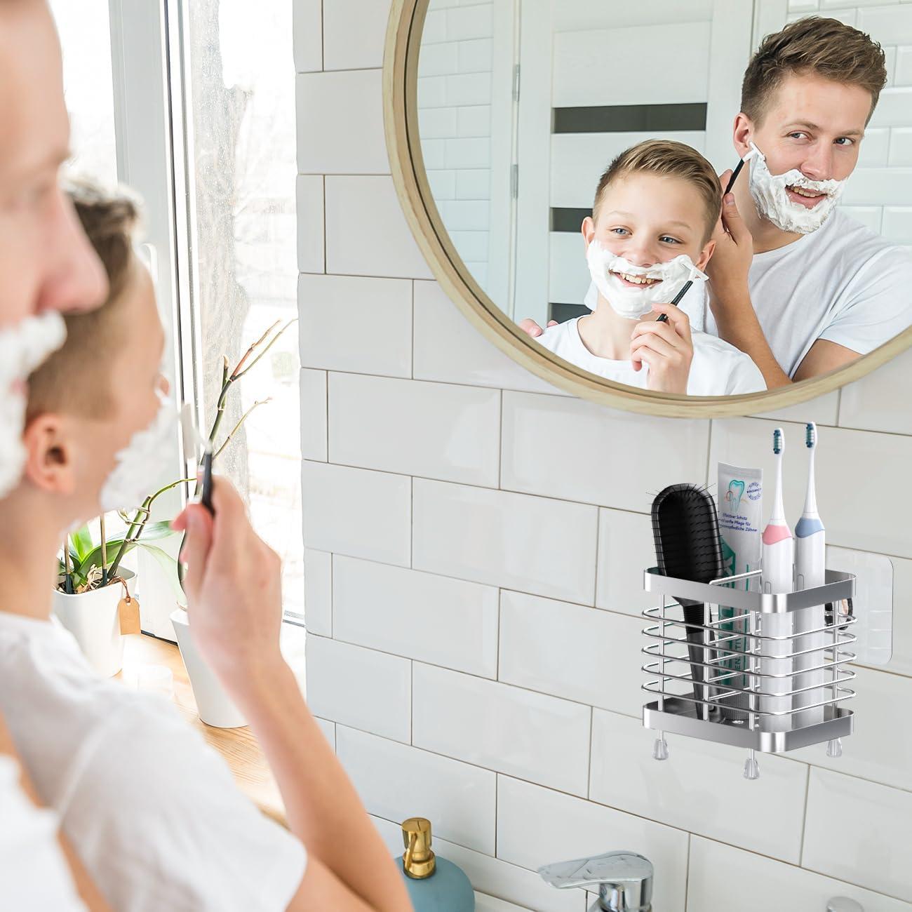 Soporte de Cepillos de Dientes Luxspire Acero Inoxidable 2 Ranuras