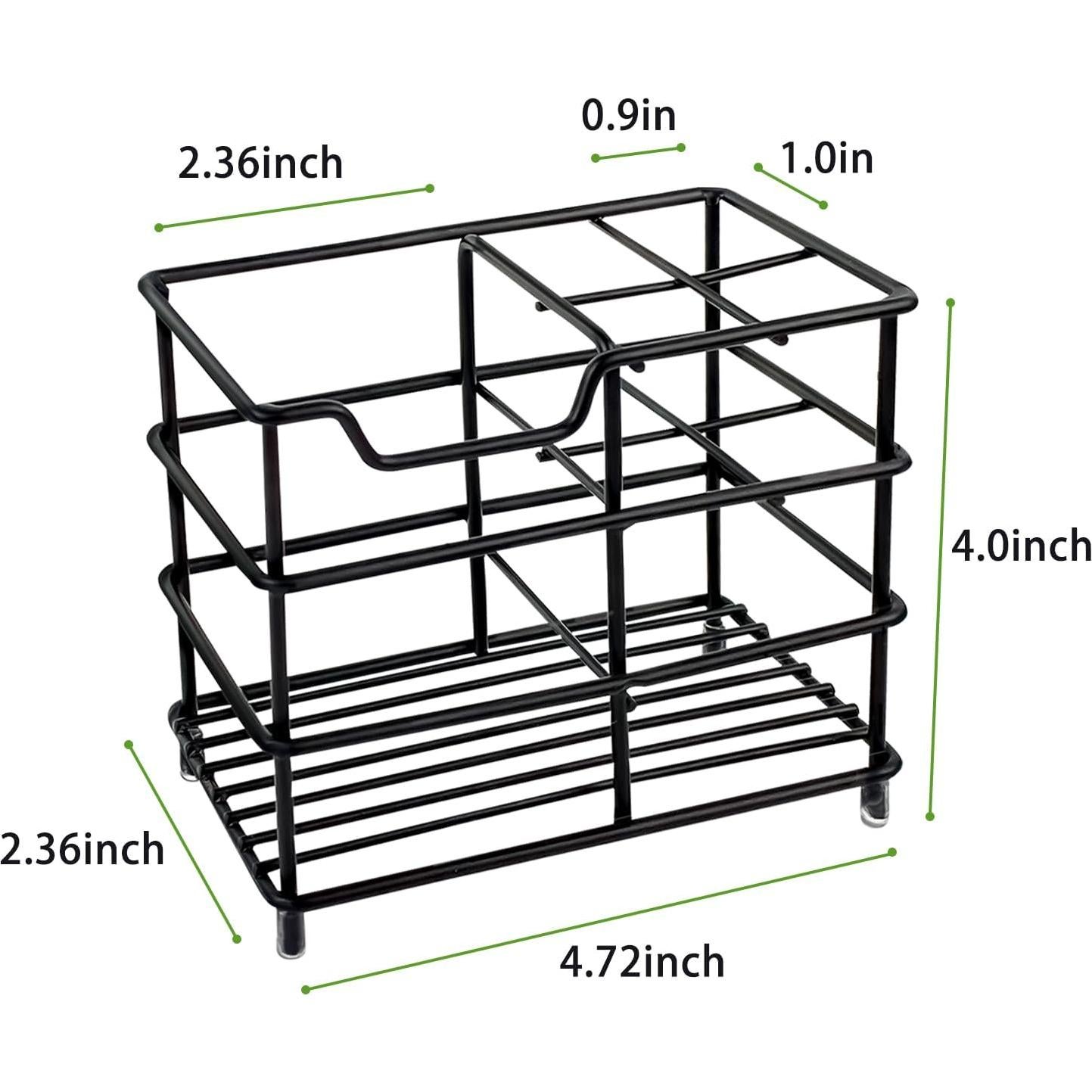 Soporte para Cepillos de Dientes YOLCAR Acero Inoxidable Negro