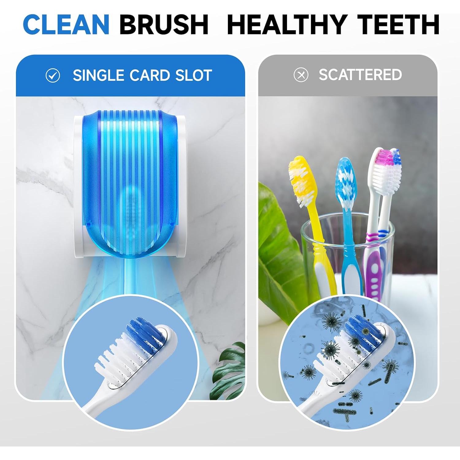 Soporte para Cepillos de Dientes EKOTTOK Montaje en Pared 2 Piezas