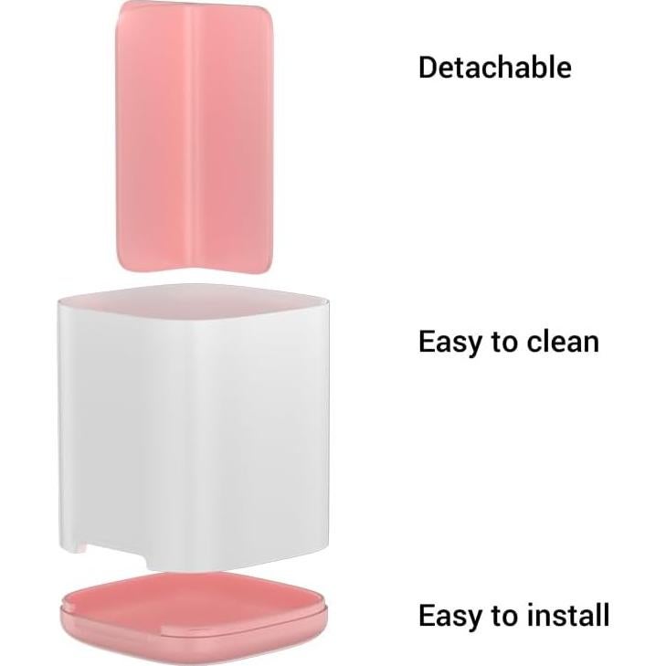 Soporte para Cepillos de Dientes CUEPAINT Rosa 3 Compartimentos