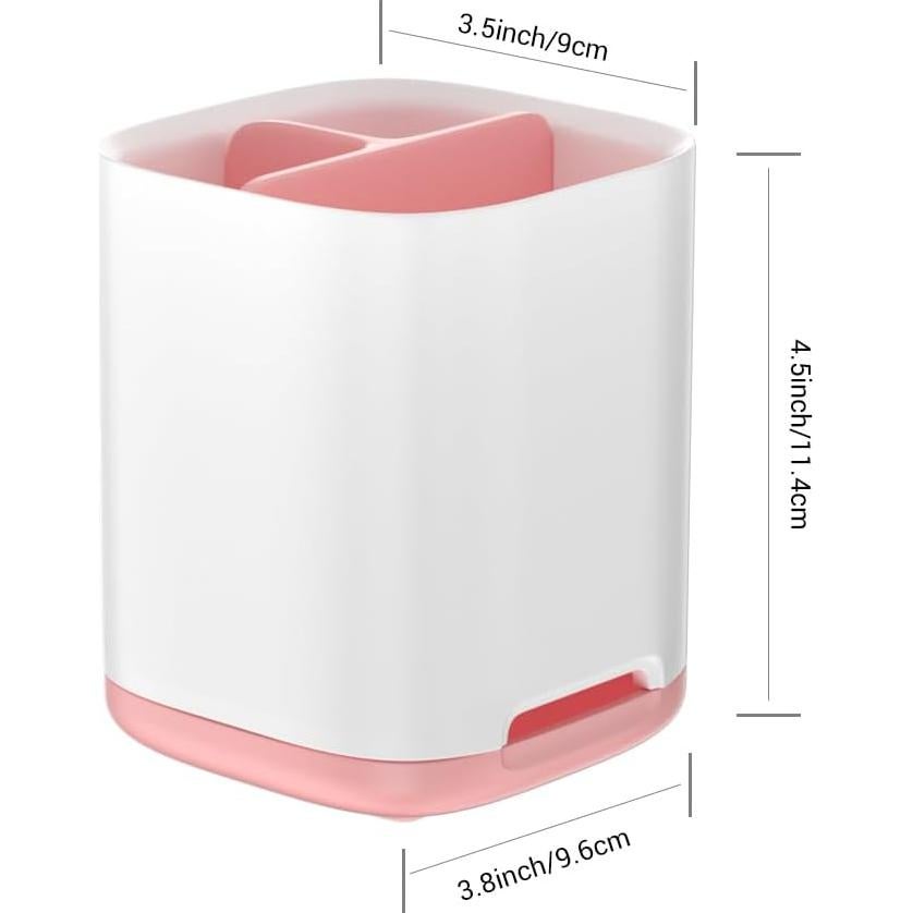 Soporte para Cepillos de Dientes CUEPAINT Rosa 3 Compartimentos