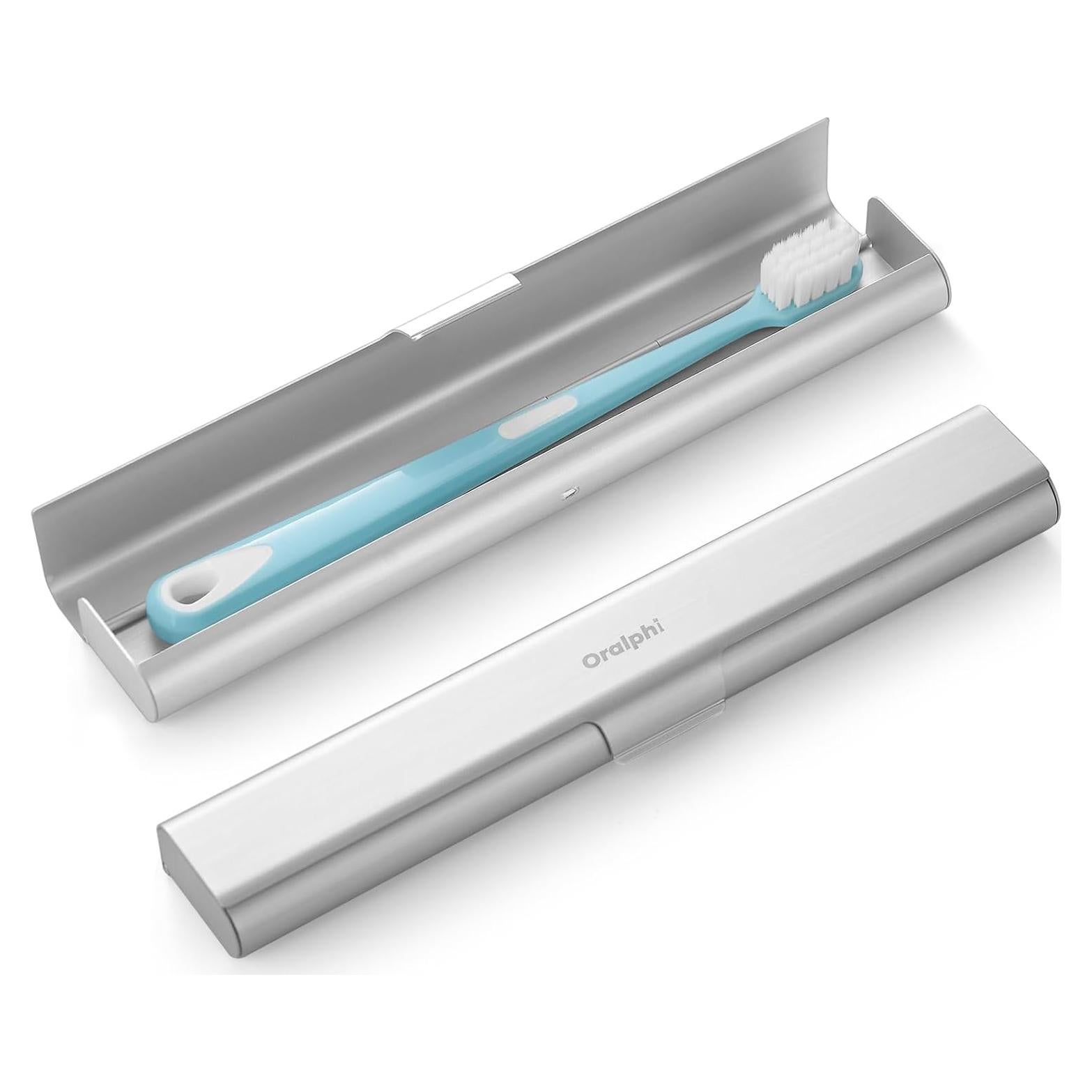 Estuche de Cepillo de Dientes Aluminio Oralphi Plata 1 Paquete