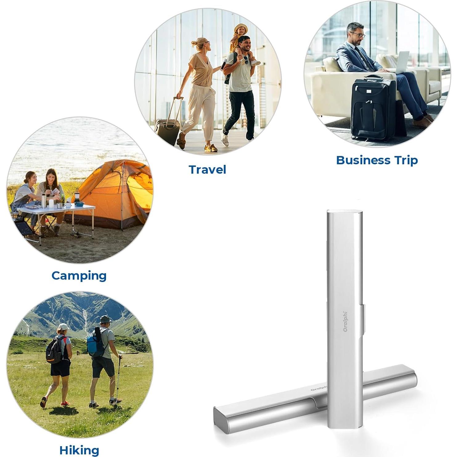 Estuche de Cepillo de Dientes Aluminio Oralphi Plata 1 Paquete