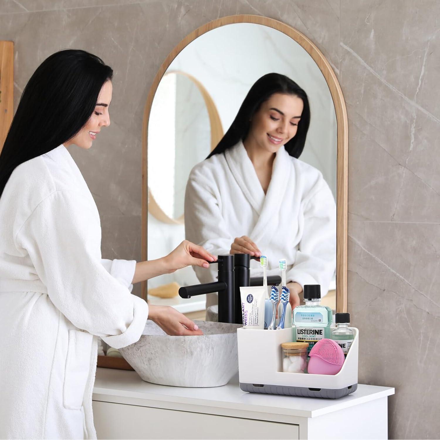 Soporte para Cepillos de Dientes PARKMANI Gris con Drenaje