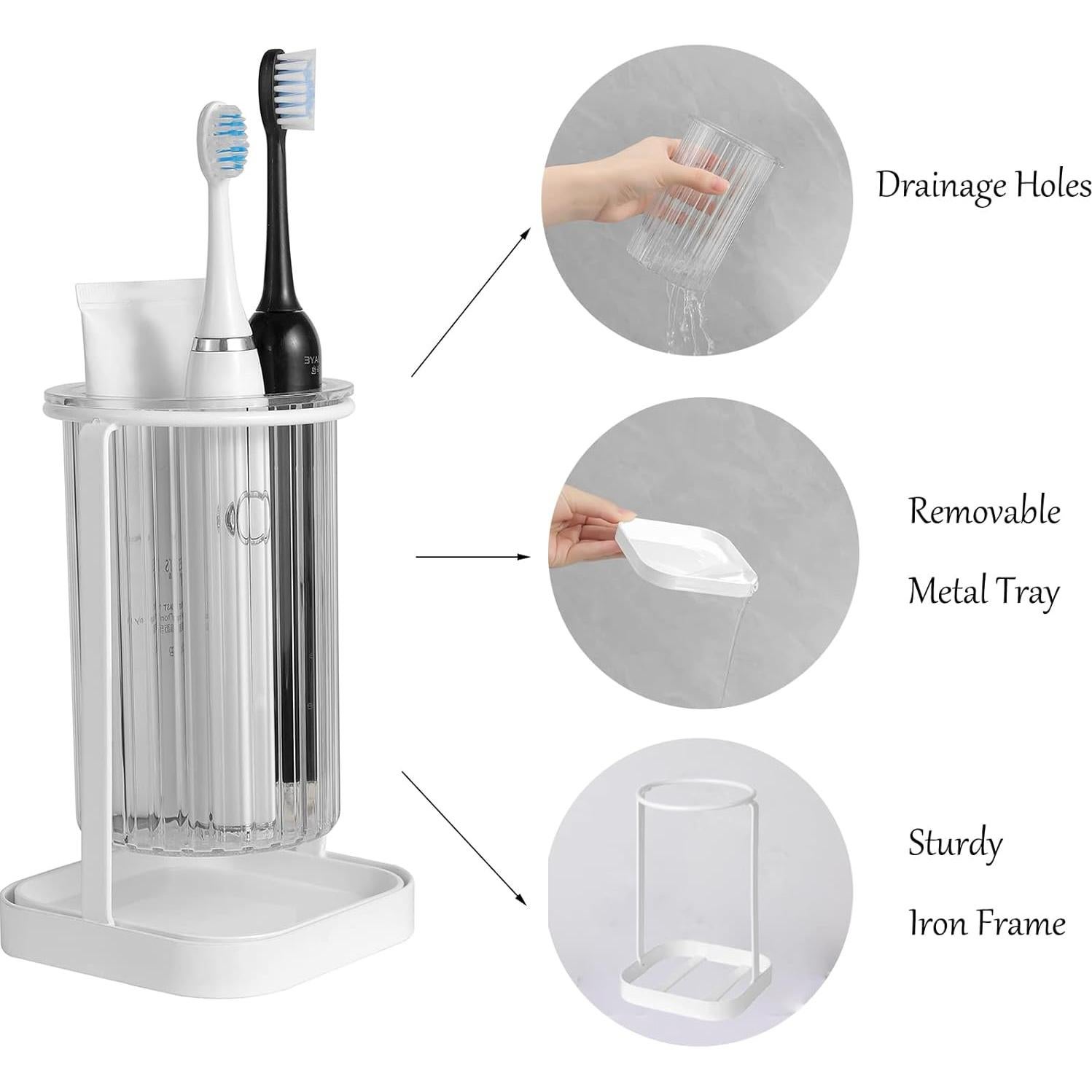 Soporte para Cepillos de Dientes Heagoale THOOTHB1 Transparente