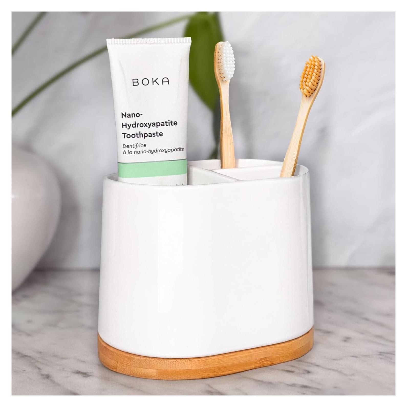 Soporte para Cepillos de Dientes DAILY RITMO Blanco 3 Compartimentos