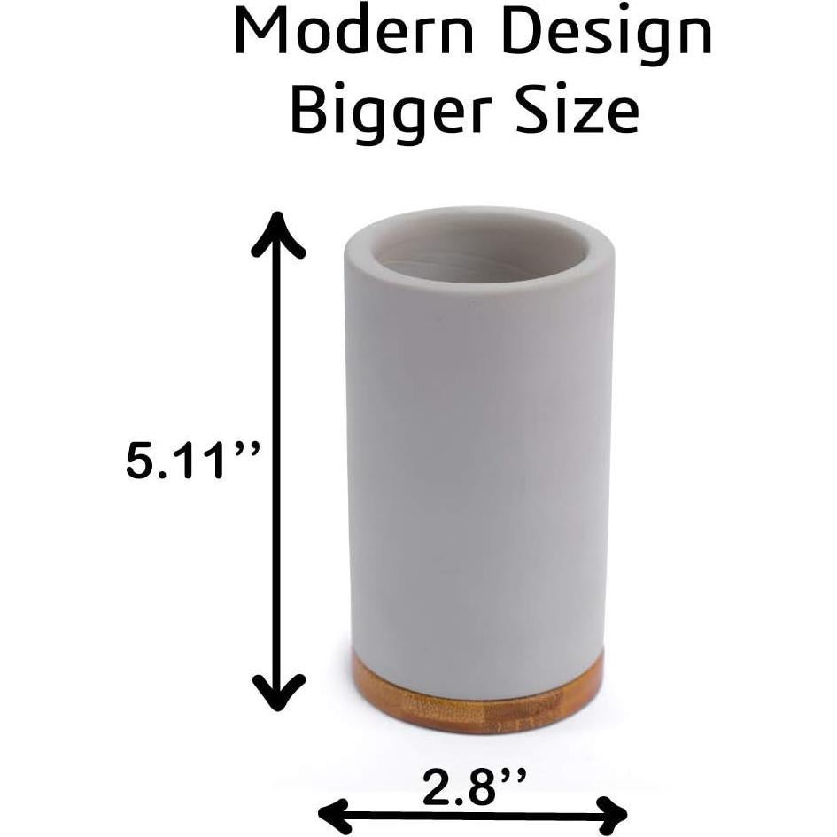 Soporte para Cepillos de Dientes Matani Bambú Diatomita Gris