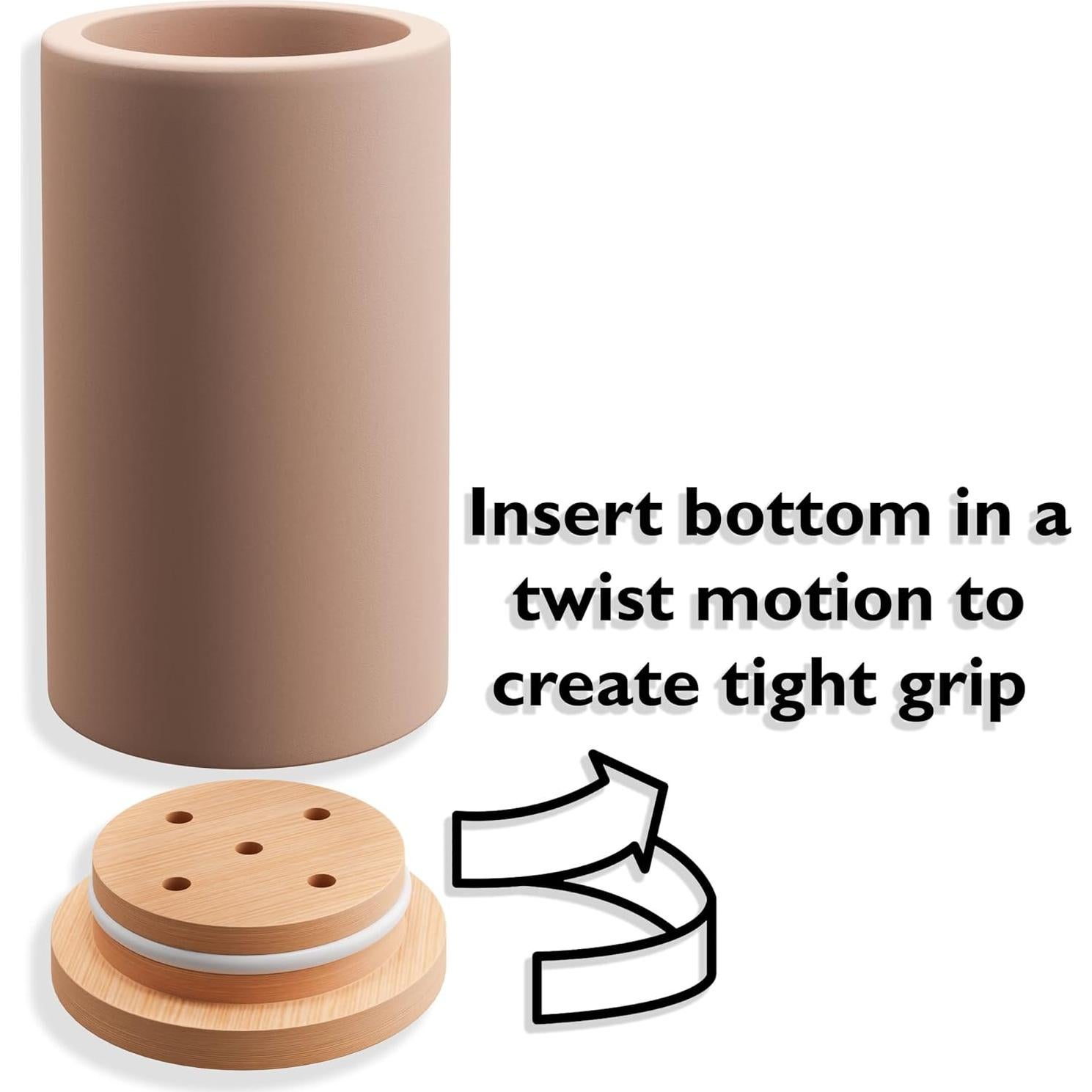 Soporte para Cepillos de Dientes Matani Bambú Diatomita Gris