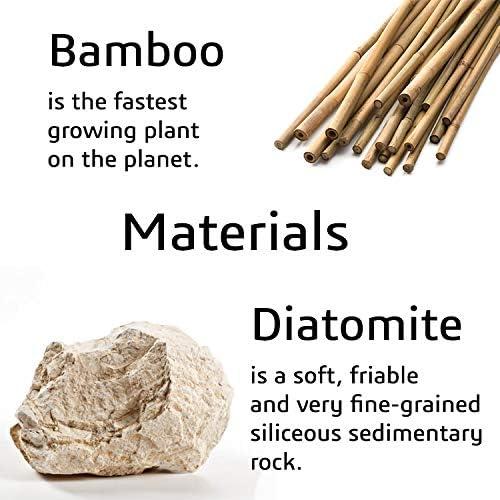 Soporte para Cepillos de Dientes Matani Bambú Diatomita Gris