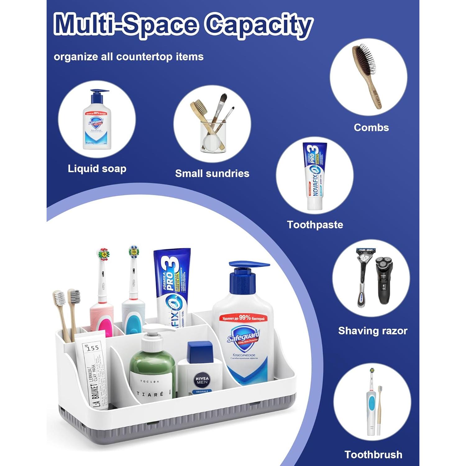 Soporte para cepillos de dientes Homtalker 7 compartimentos