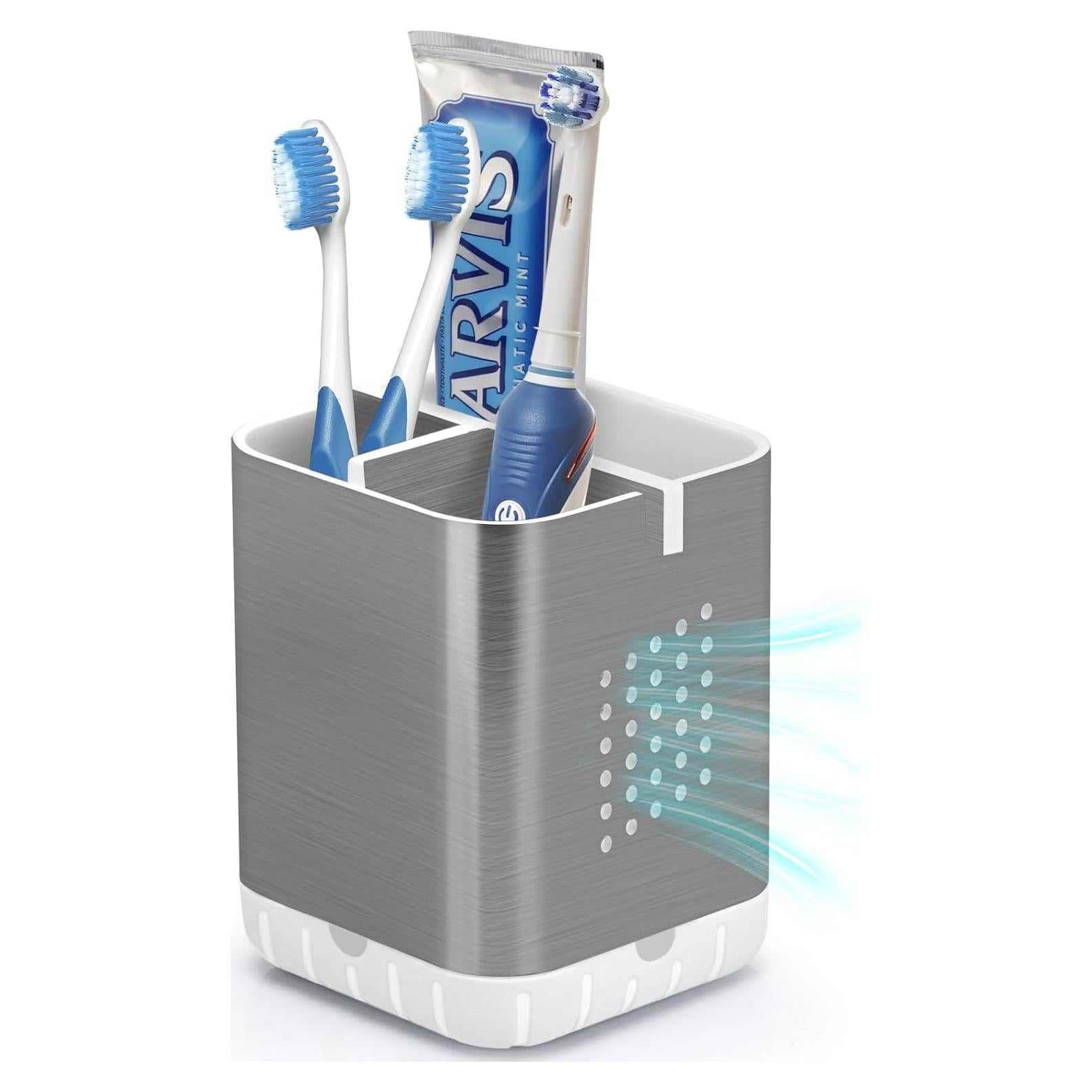 Soporte para Cepillos de Dientes Boperzi TH02 Plata 3 Ranuras