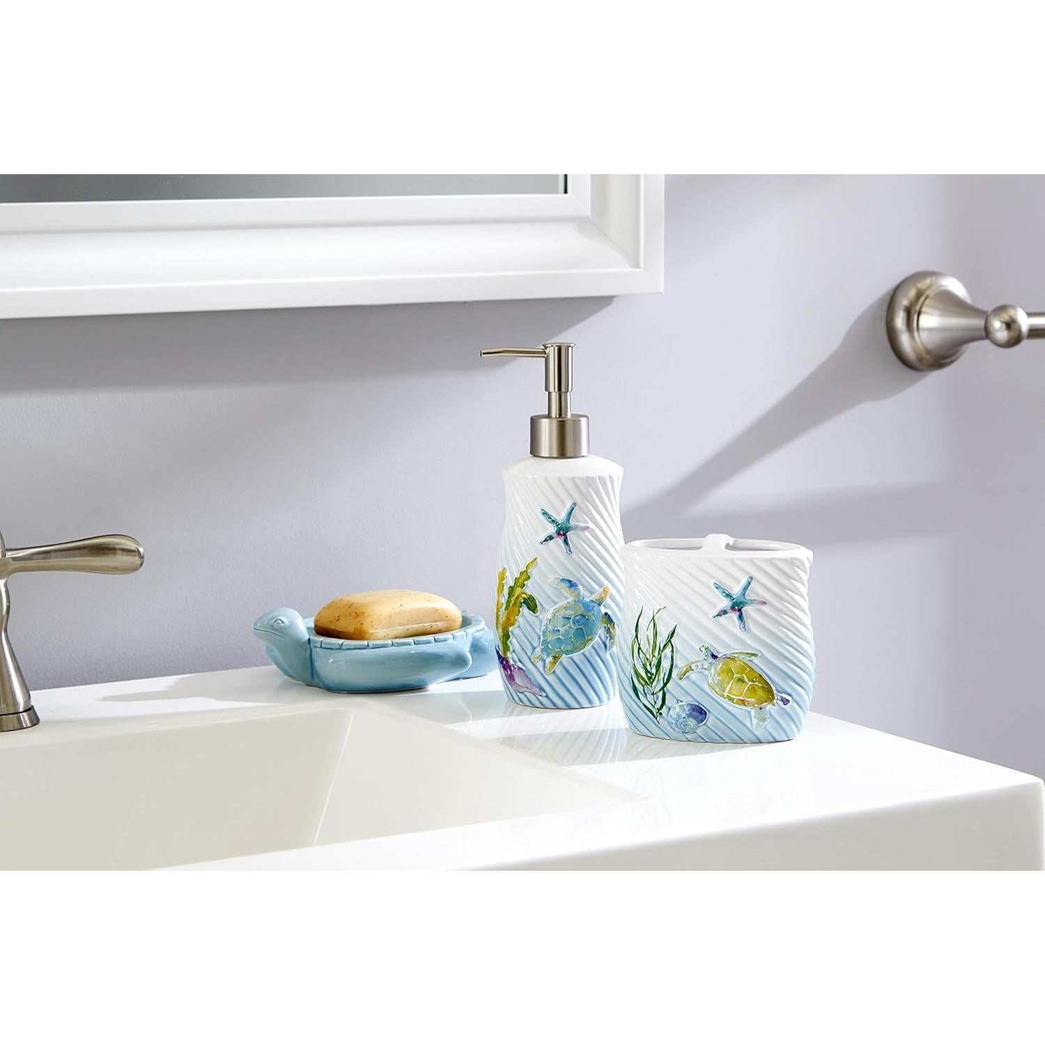 Soporte para Cepillos de Dientes SKL Home Watercolor Ocean