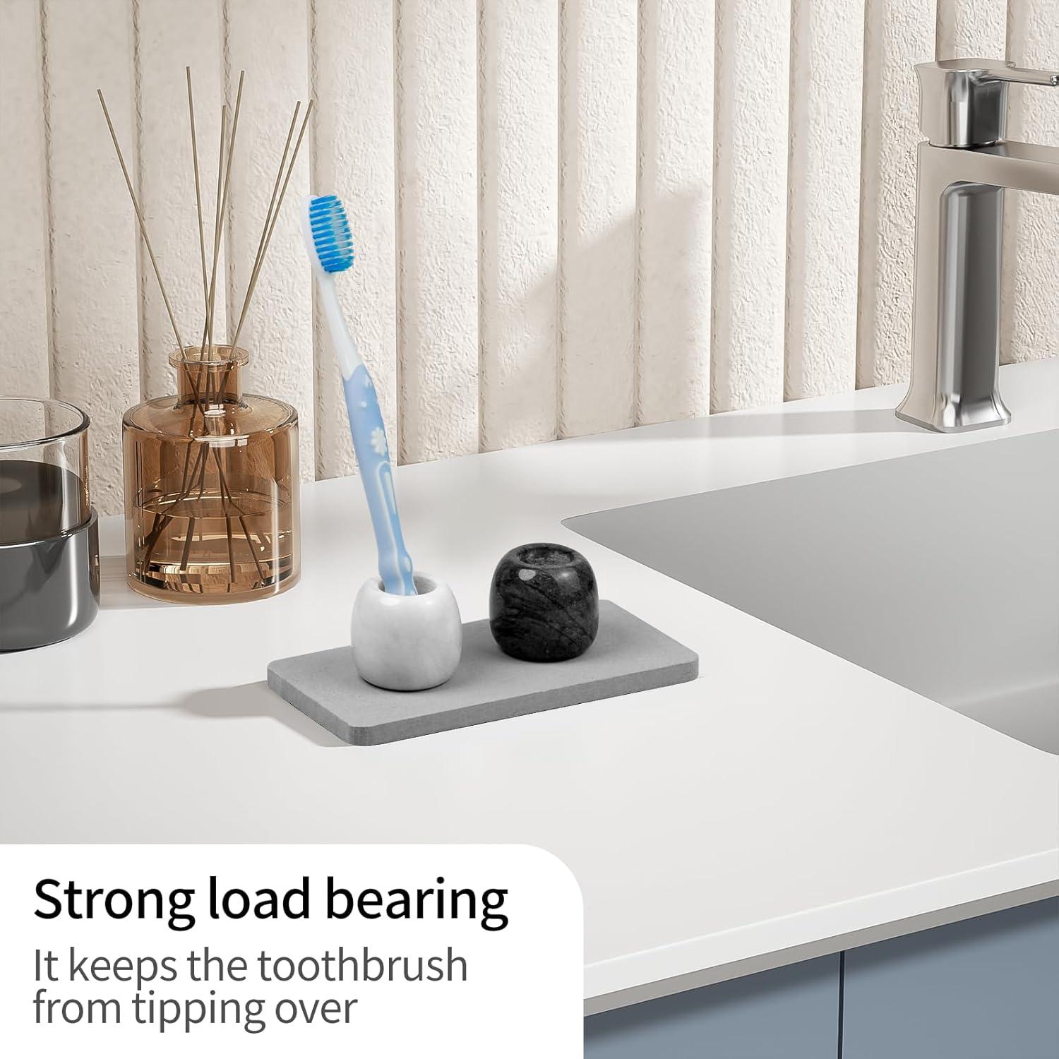 Soporte para Cepillo de Dientes de Mármol CM Chic Monday