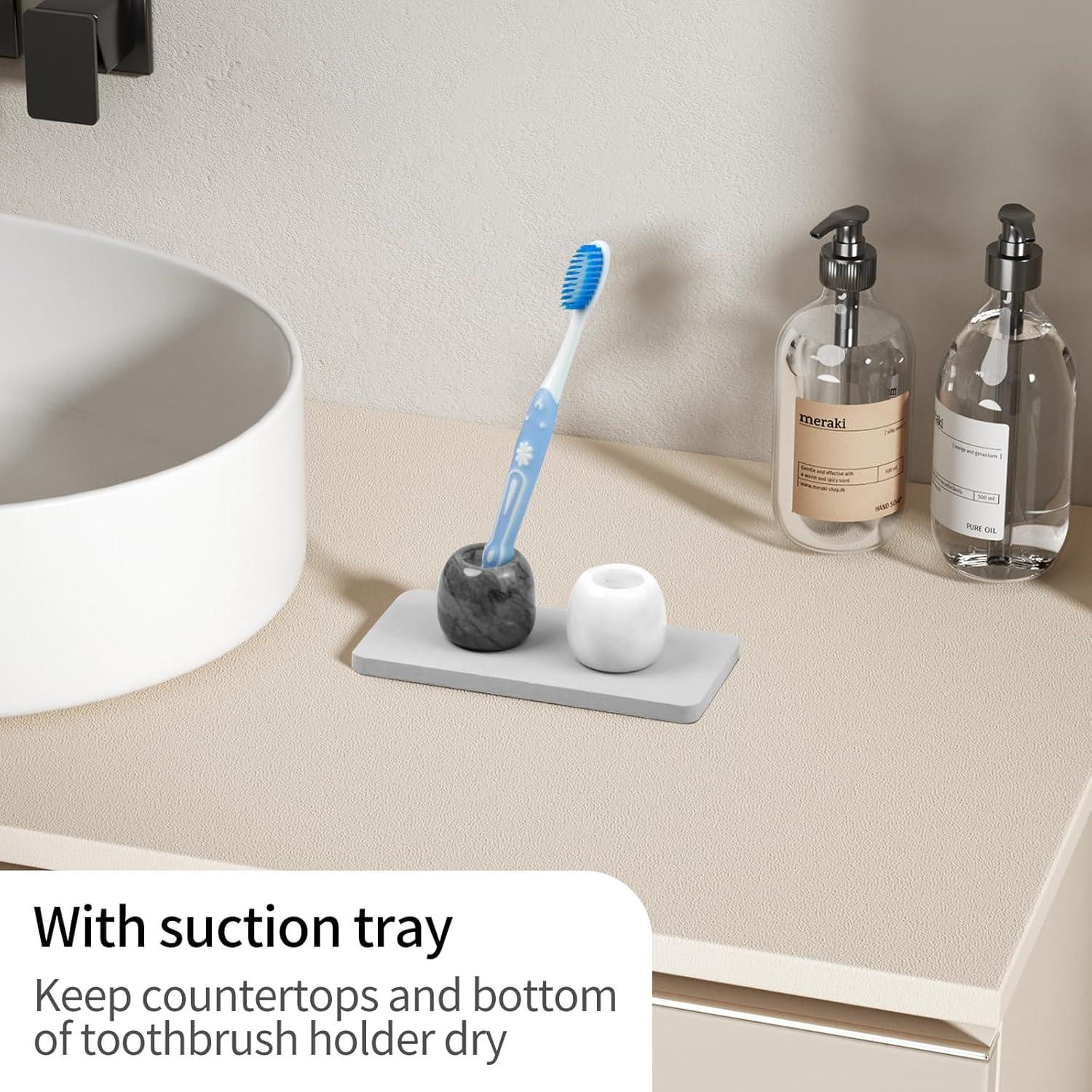 Soporte para Cepillo de Dientes de Mármol CM Chic Monday