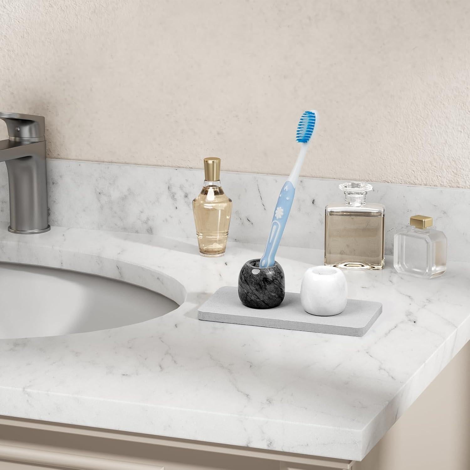 Soporte para Cepillo de Dientes de Mármol CM Chic Monday