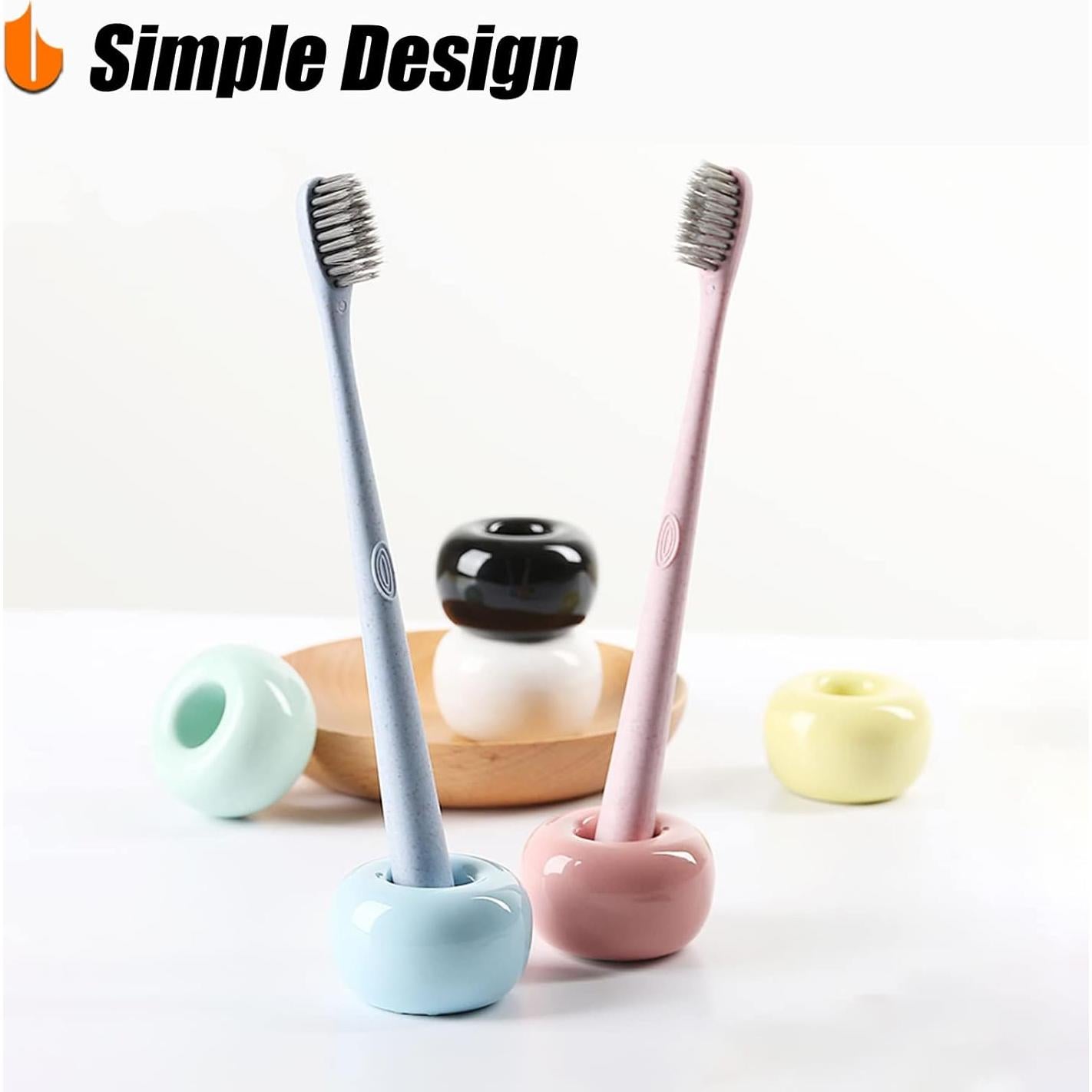 Soporte de Cepillo de Dientes Cerámico Urbanstrive Blanco 2 Pzas