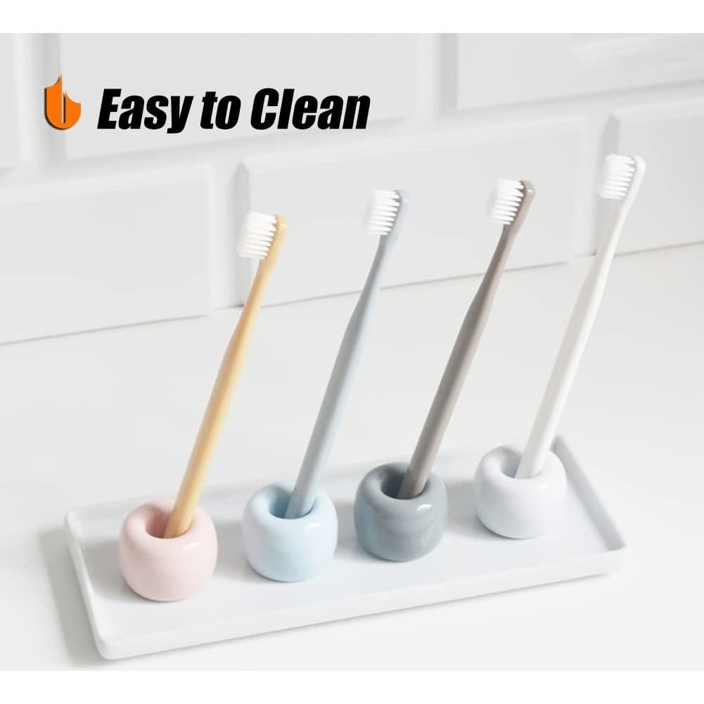 Soporte de Cepillo de Dientes Cerámico Urbanstrive Blanco 2 Pzas
