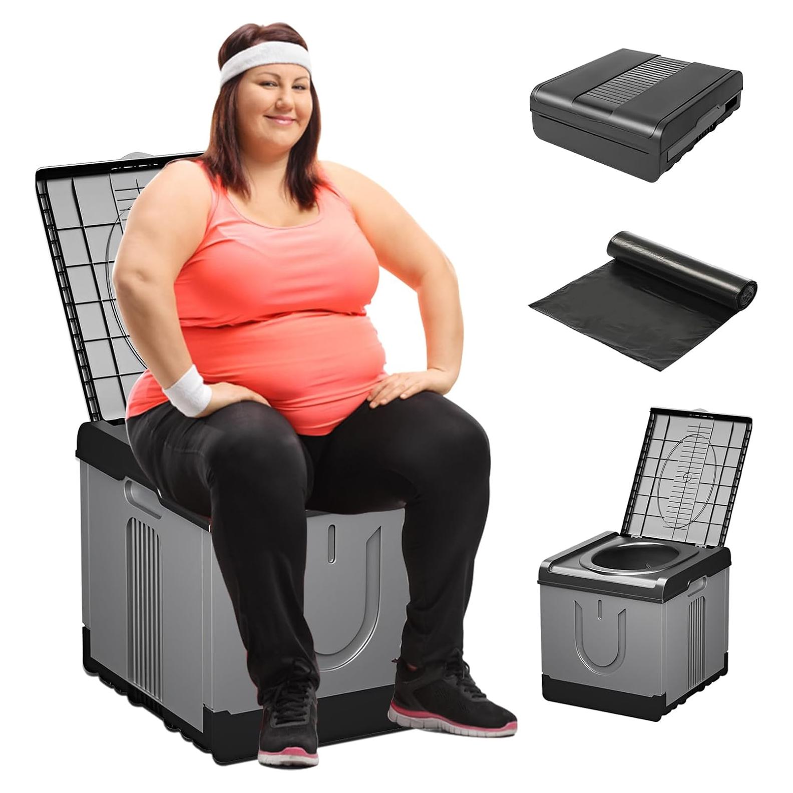 Inodoro Portátil GLXPJU XXXL Camping 43.9x40.6x40.6 cm