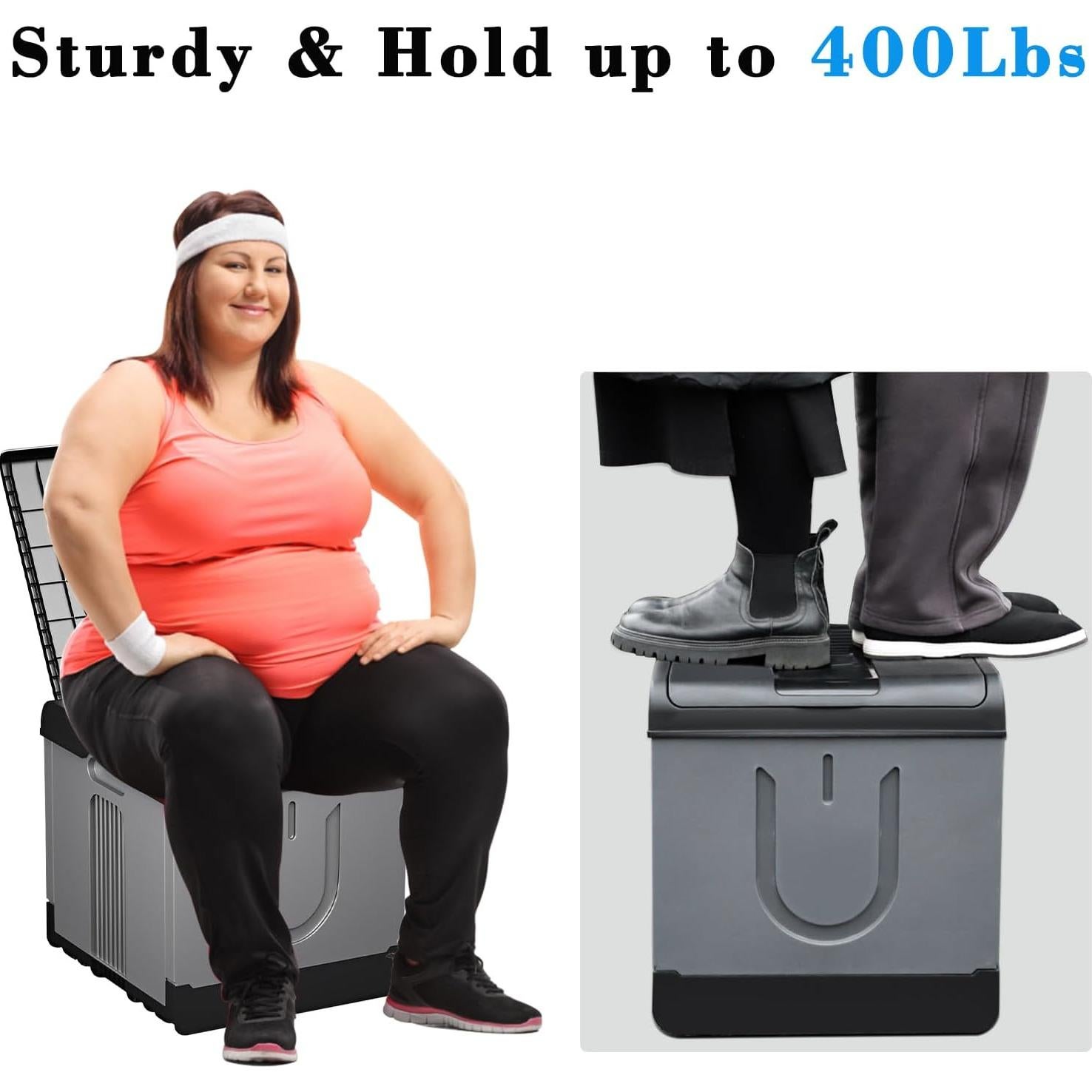 Inodoro Portátil GLXPJU XXXL Camping 43.9x40.6x40.6 cm