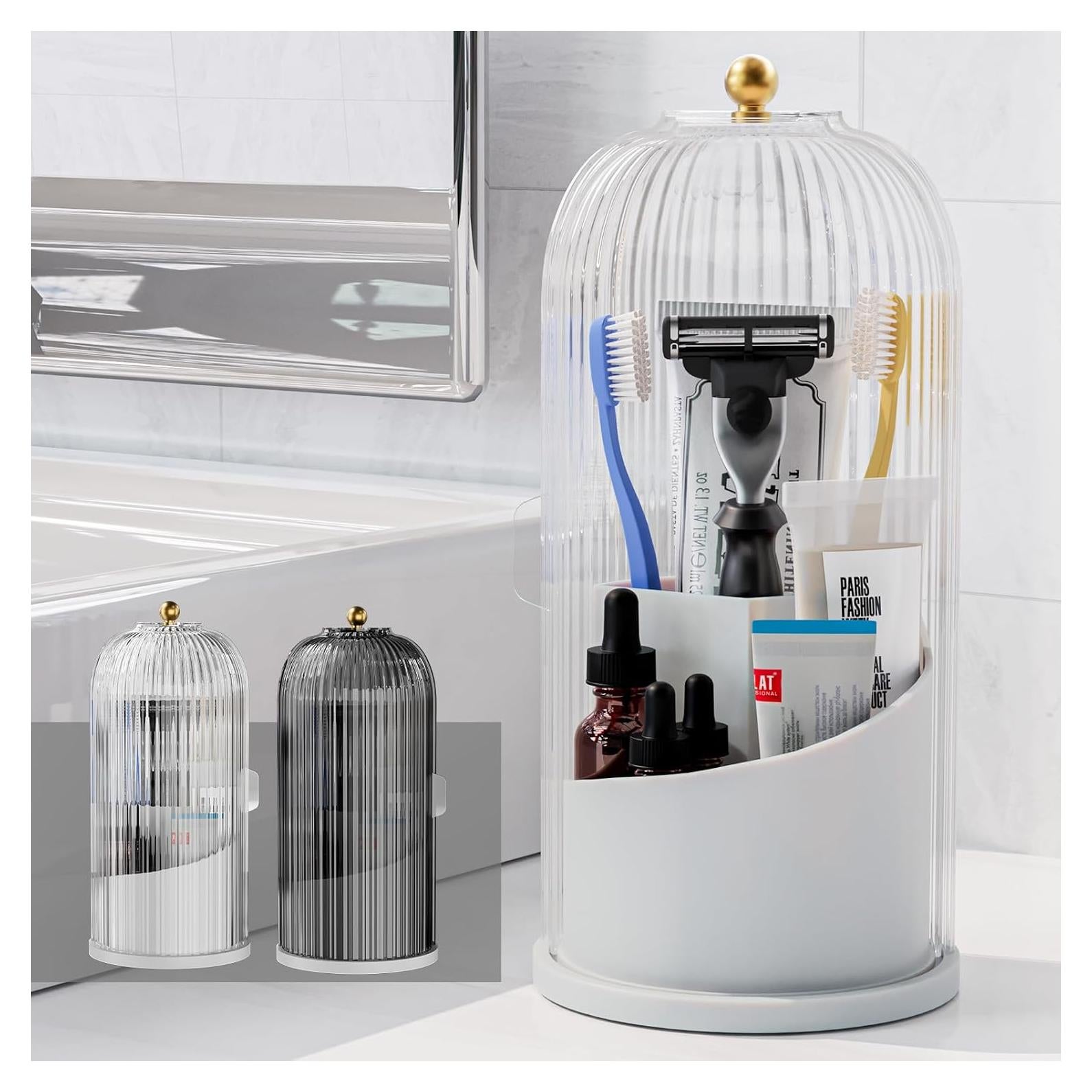 Soporte organizador de baño Omrisy blanco 3 compartimentos